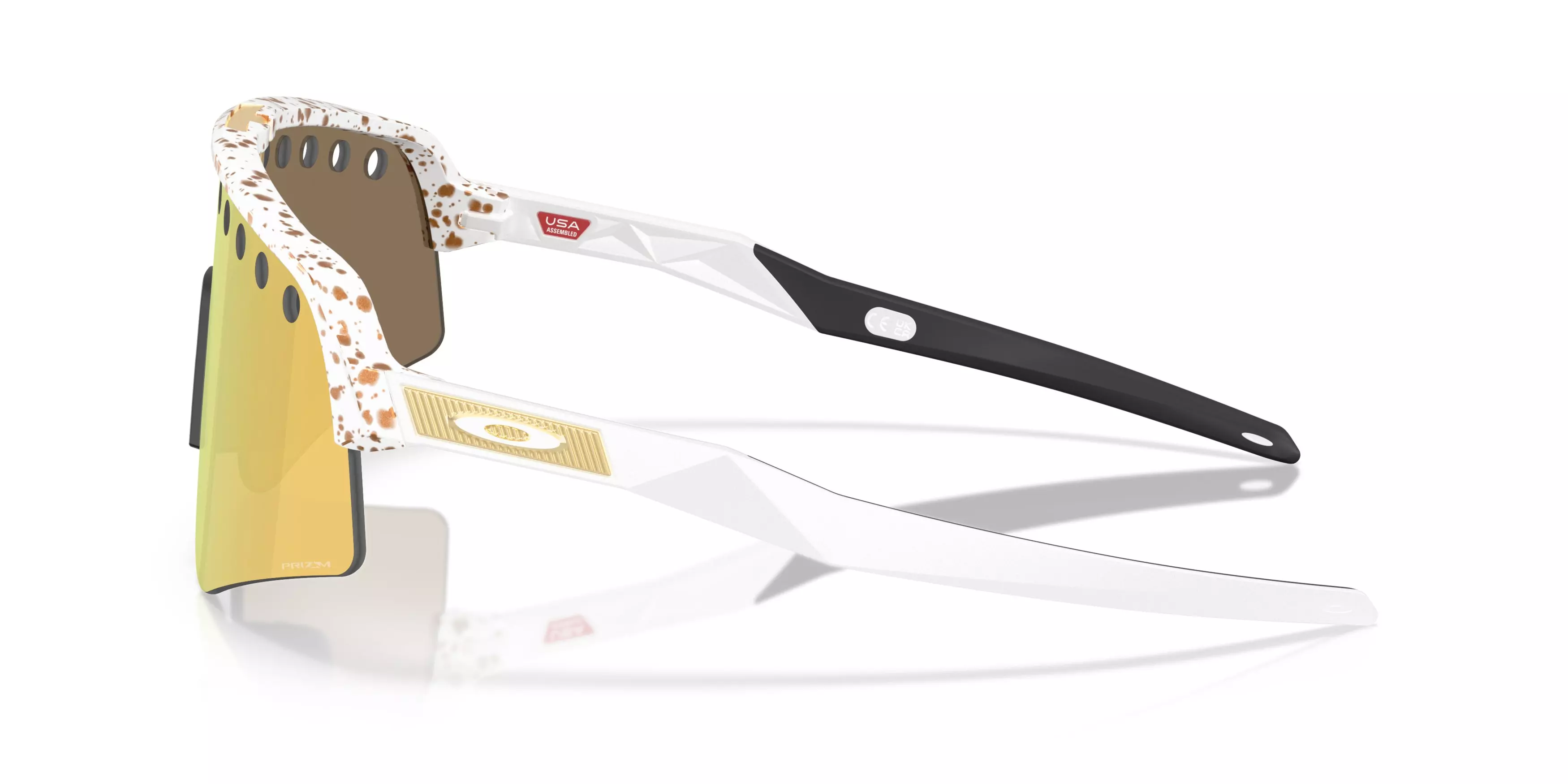 Oakley Sutro Lite Sweep Prizm 24K Sunglasses - MVDP White Splatter - WHITE/GOLD