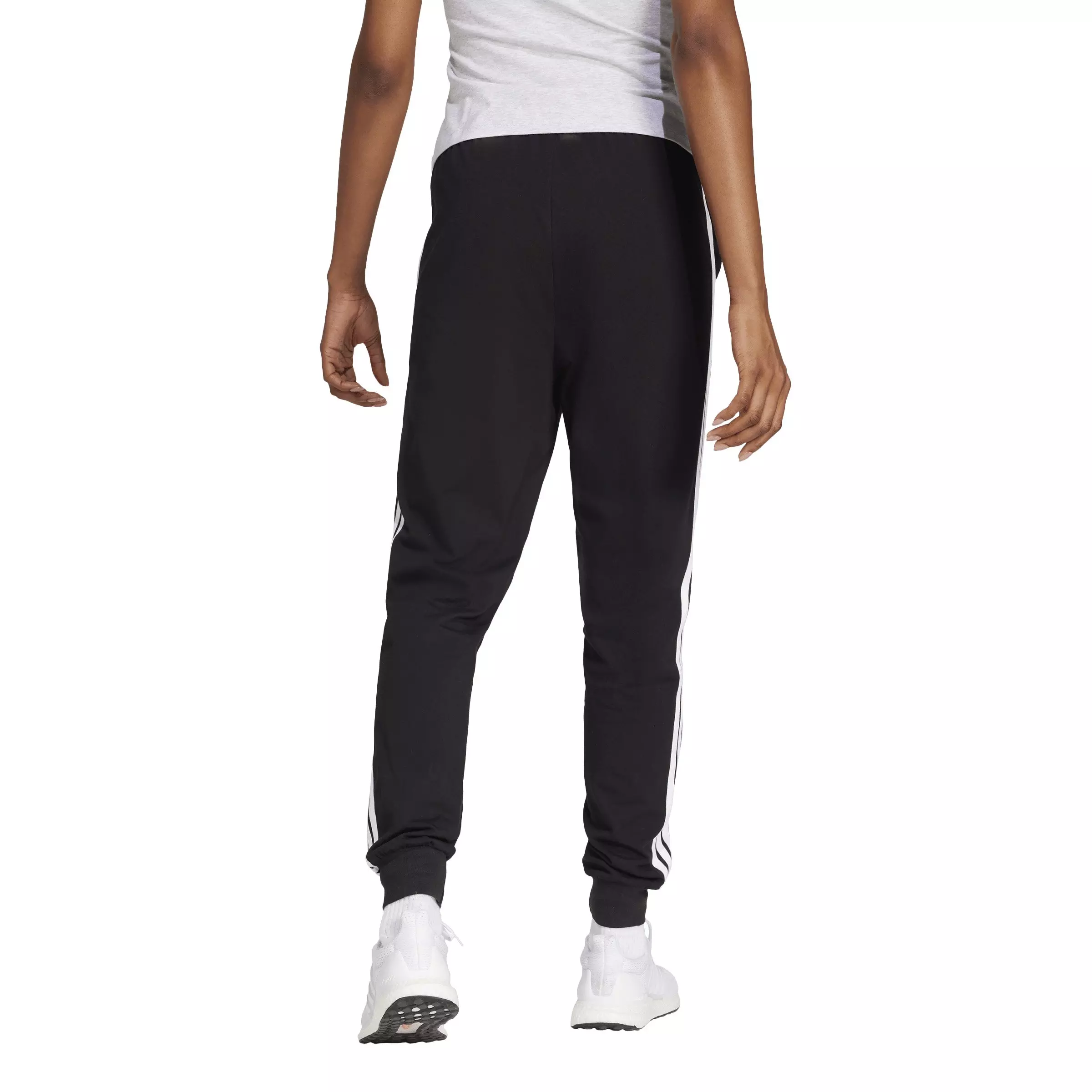 adidas Women's Essentials 3-Stripes Joggers - Black/White - BLACK/WHITE