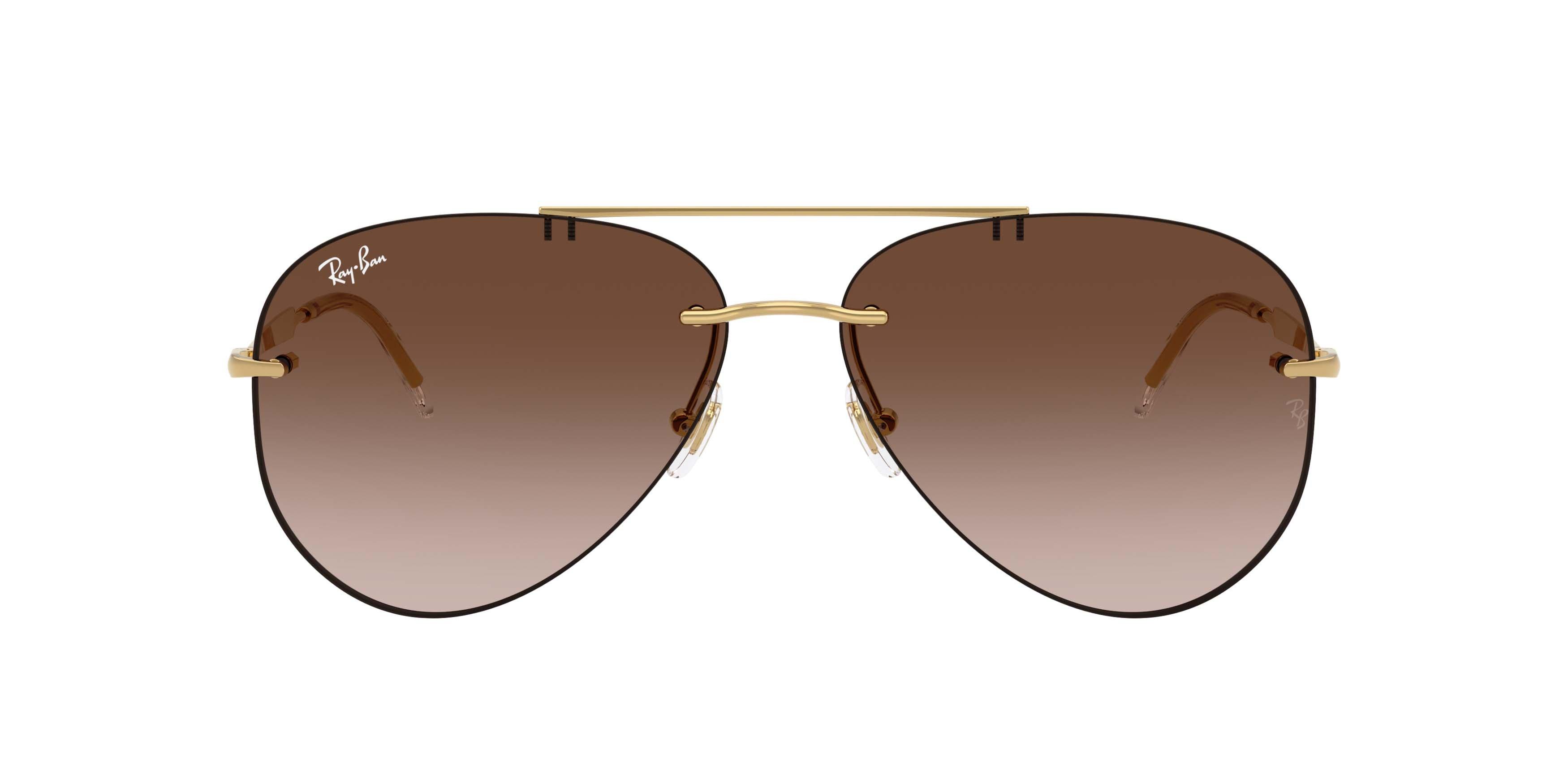Ray-Ban RB3791 Light Brown Gradient Dark Brown Sunglasses - Polished Arista Gold - GOLD/BROWN