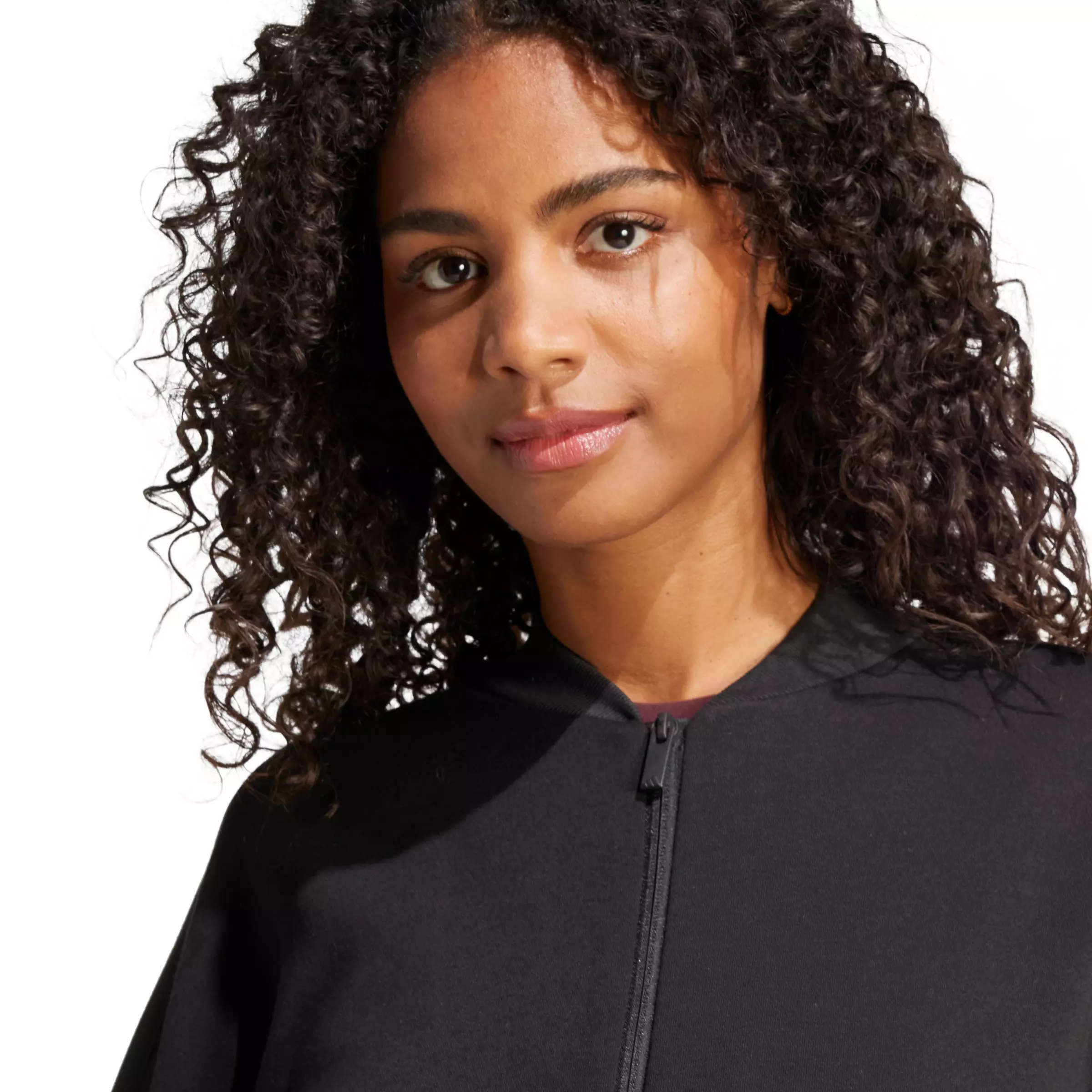 adidas Women's Essentials Contemporary Logo Bomber Jacket - Black - BLACK