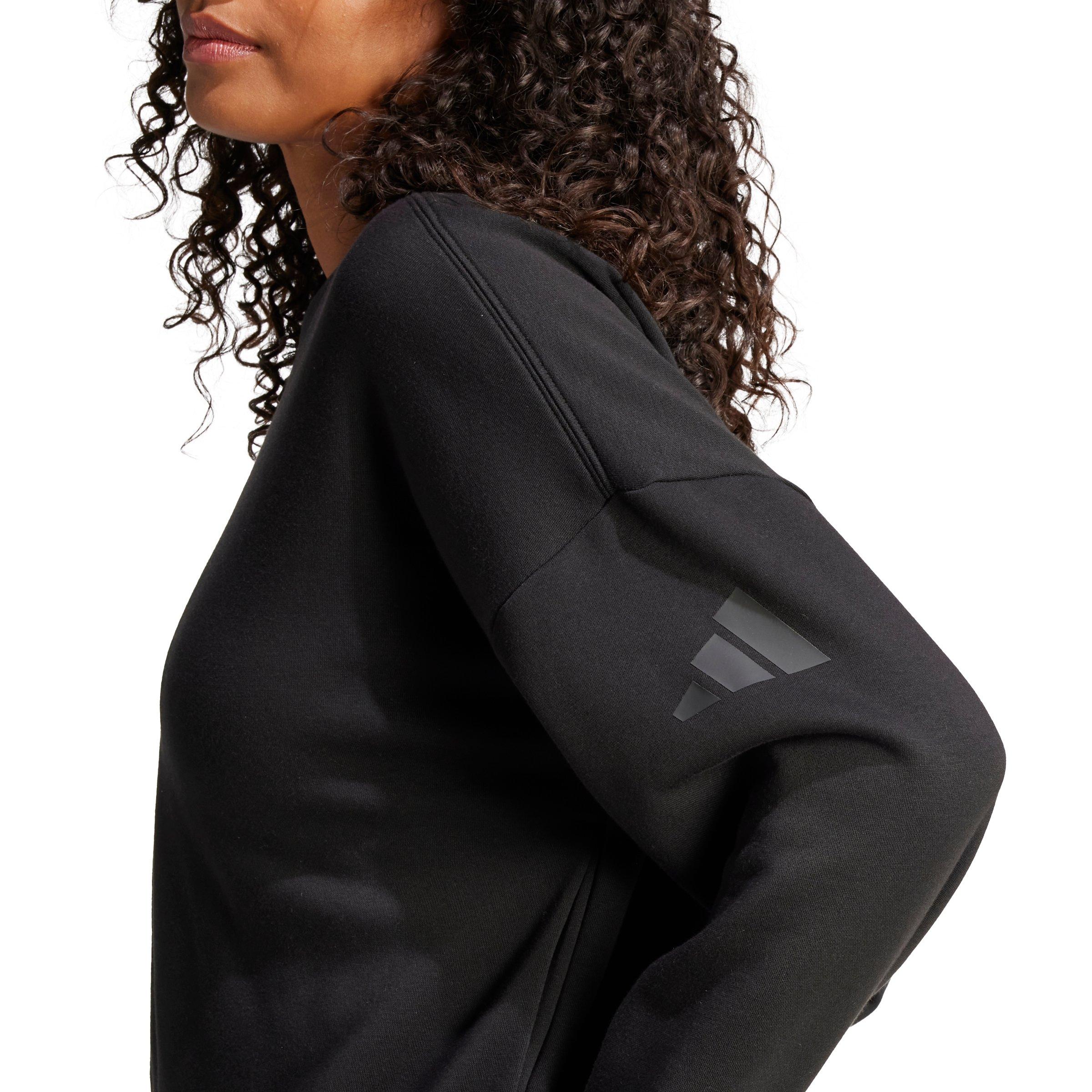 adidas Women's Essentials Contemporary Logo Bomber Jacket - Black - BLACK Thumbnail View 4