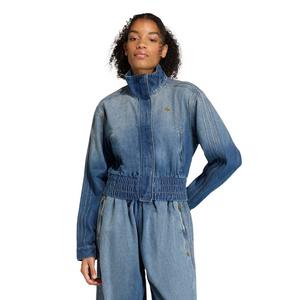 adidas Originals Women's Medium Blue Wash Denim Track Jacket