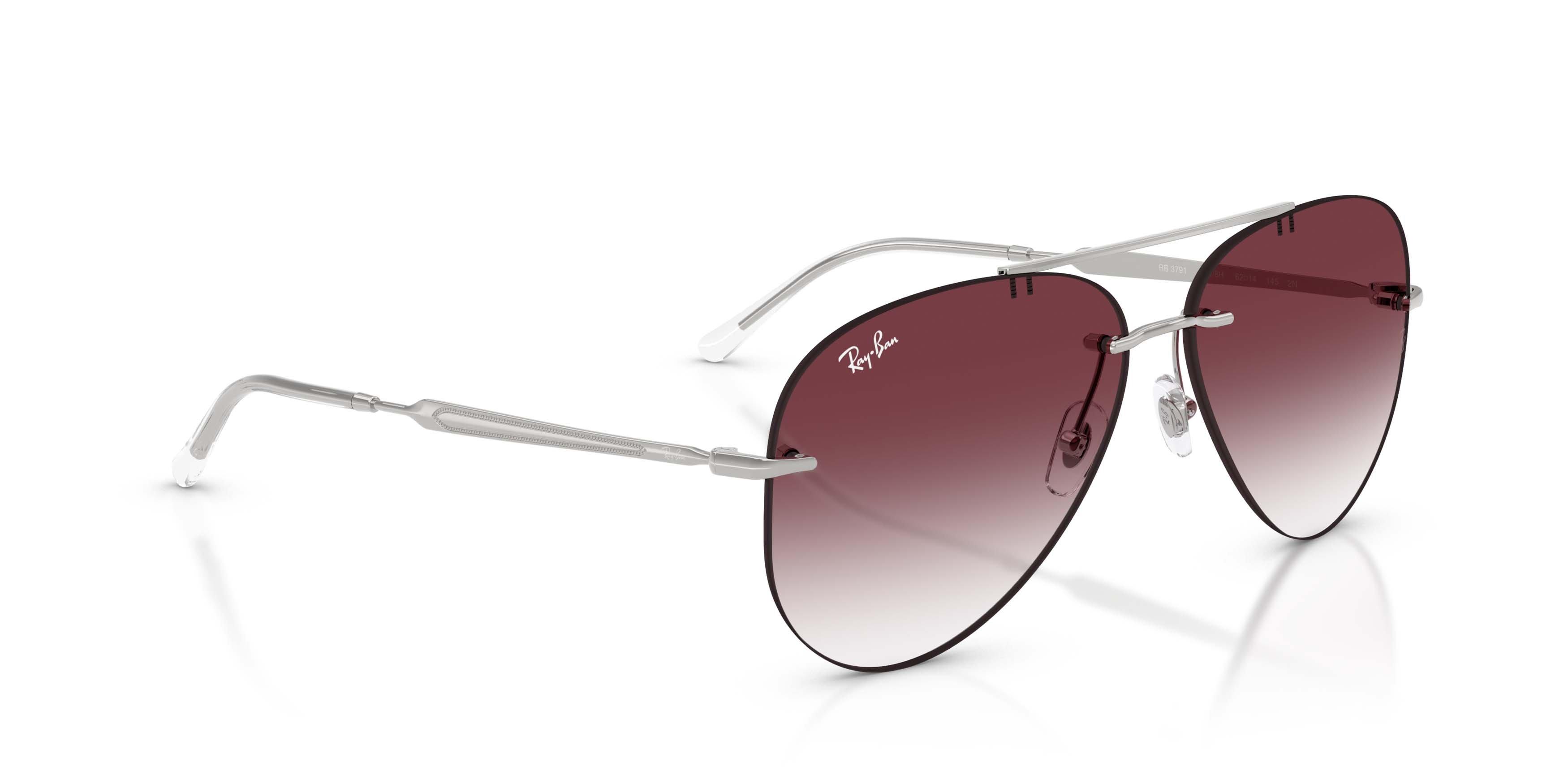 Ray-Ban RB3791 Clear Gradient Dark Violet Sunglasses - Silver - SILVER