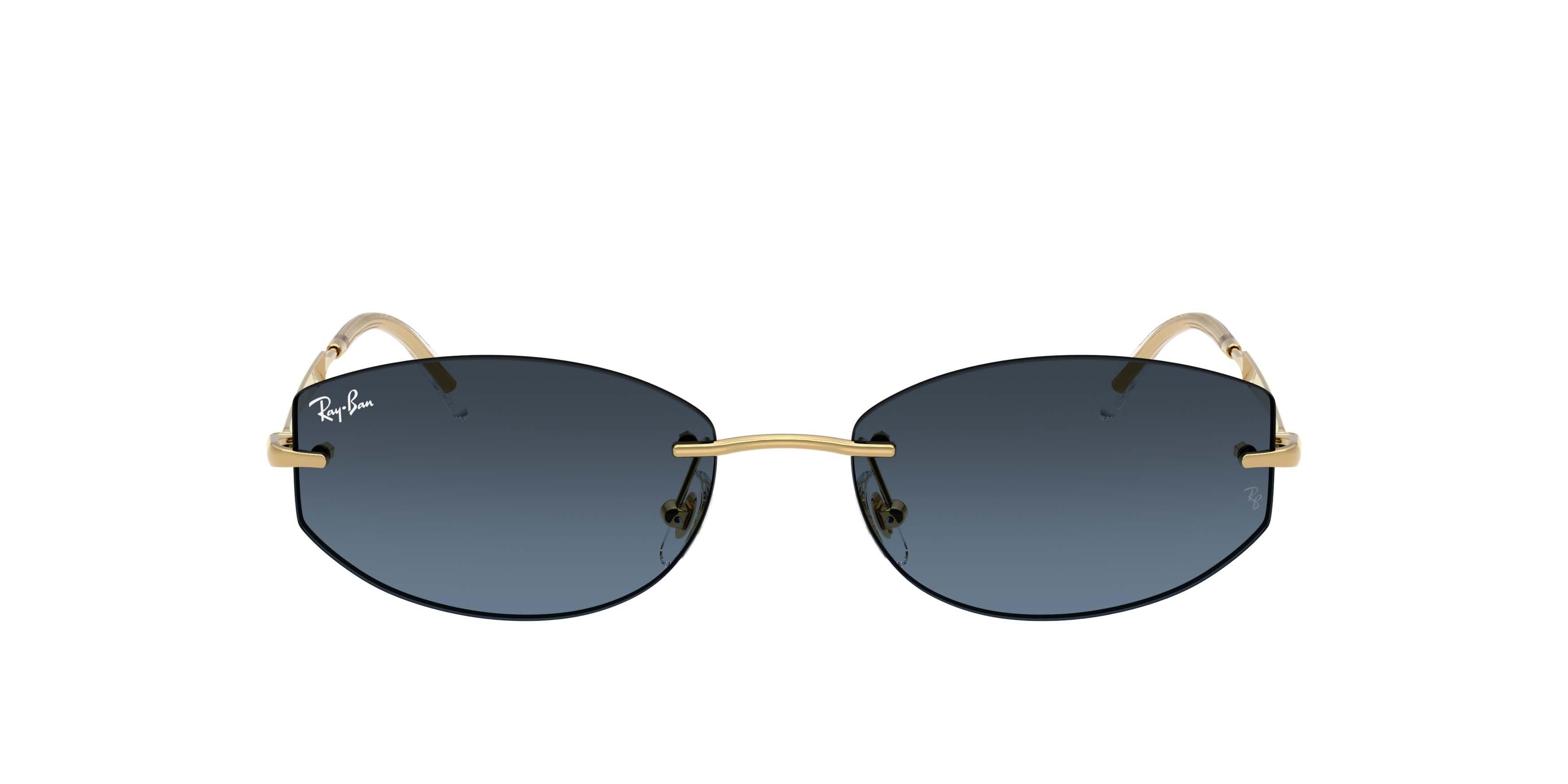 Ray-Ban RB3792 Dark Blue Gradient Dark Grey Sunglasses - Polished Arista Gold - GOLD/GREY
