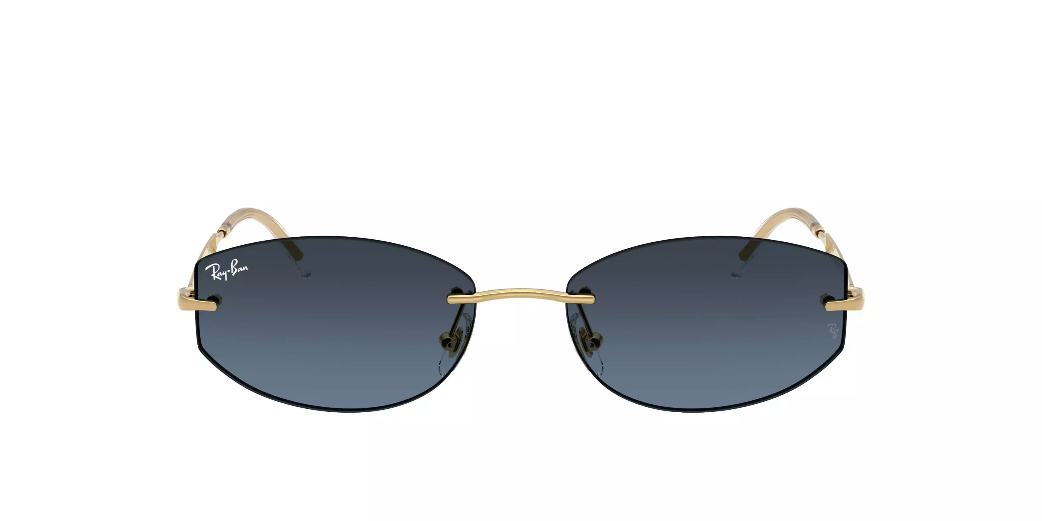 Ray-Ban RB3792 Dark Blue Gradient Dark Grey Sunglasses - Polished Arista Gold - GOLD/GREY