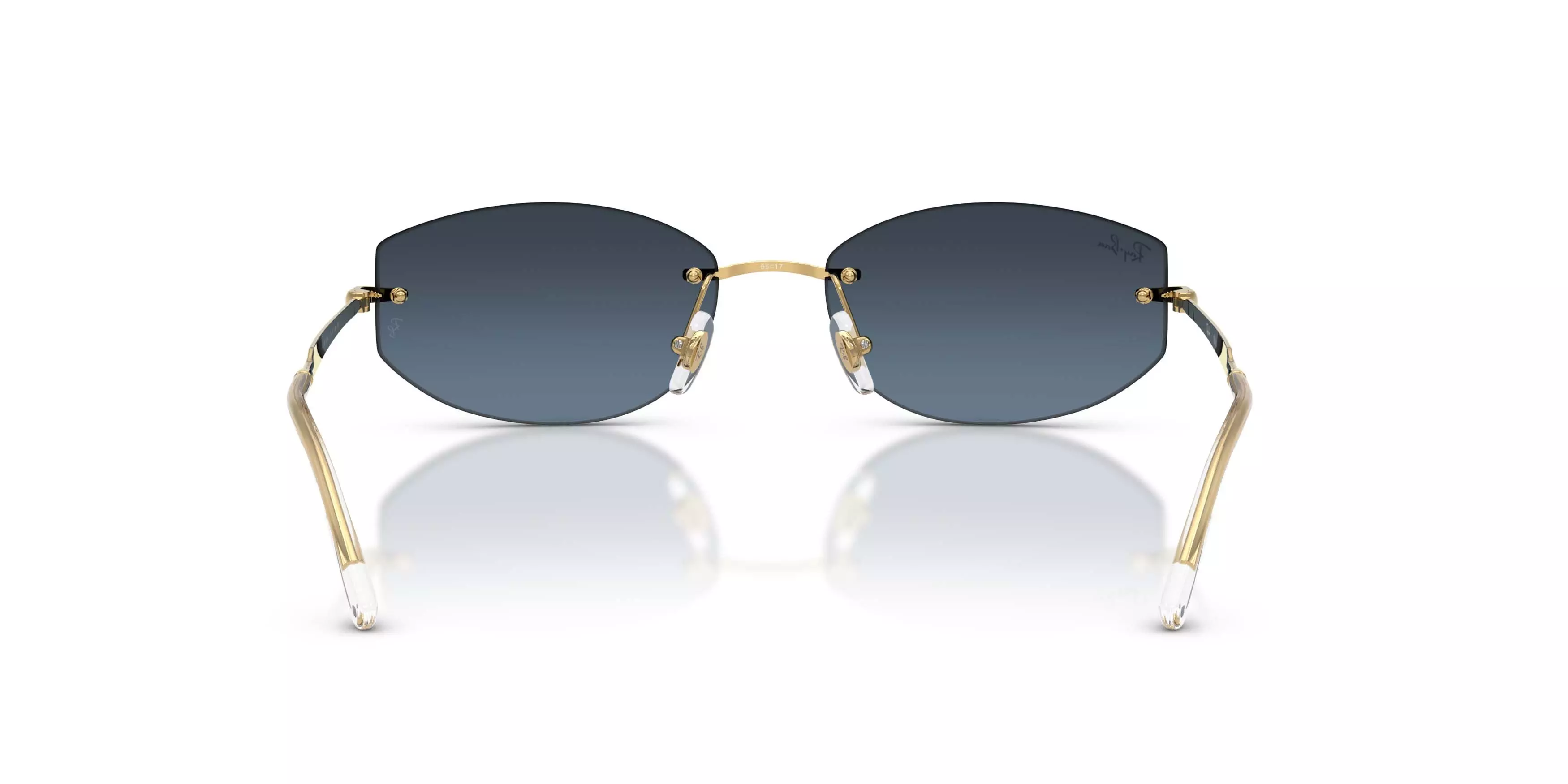 Ray-Ban RB3792 Dark Blue Gradient Dark Grey Sunglasses - Polished Arista Gold - GOLD/GREY