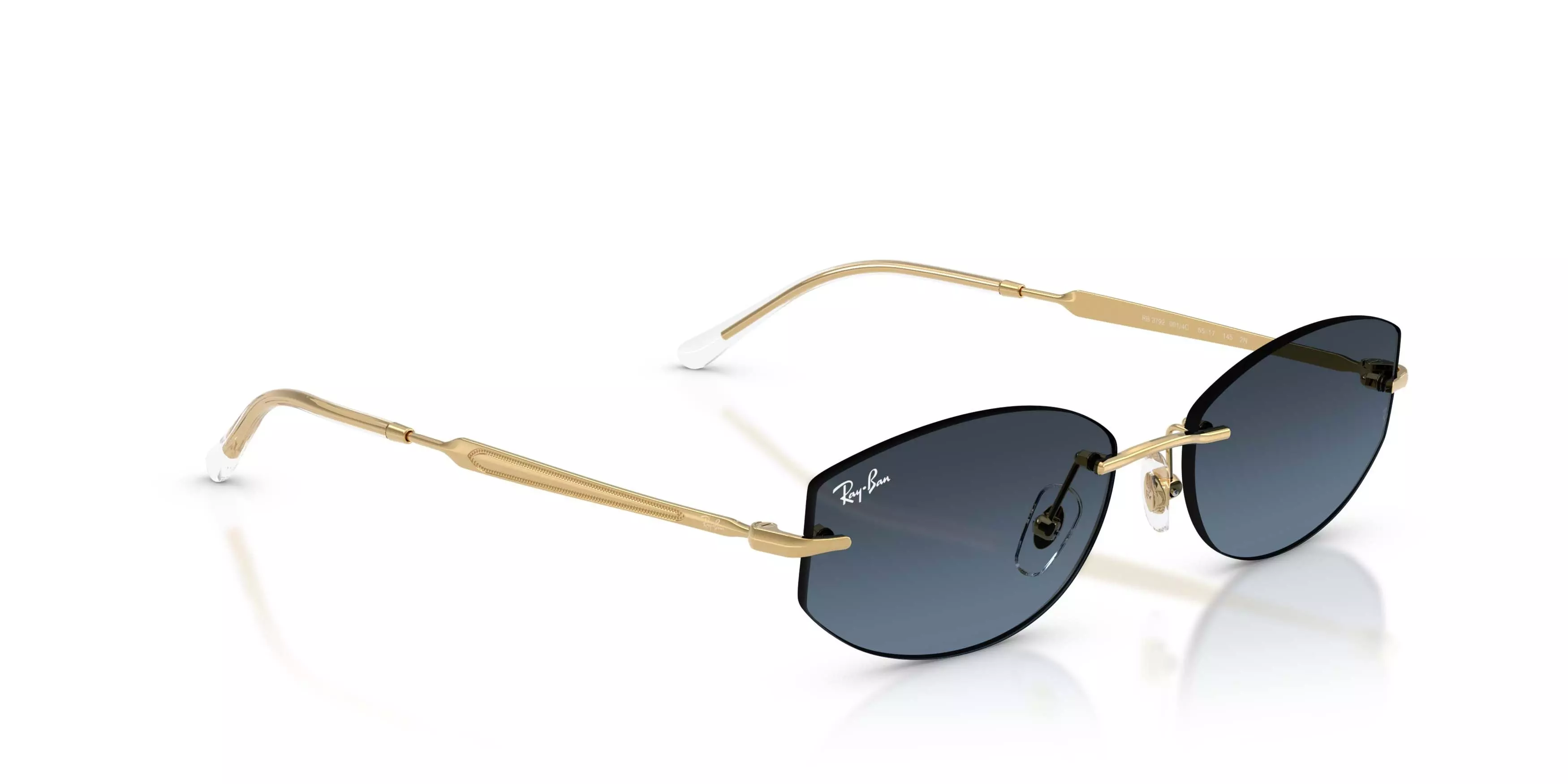Ray-Ban RB3792 Dark Blue Gradient Dark Grey Sunglasses - Polished Arista Gold - GOLD/GREY