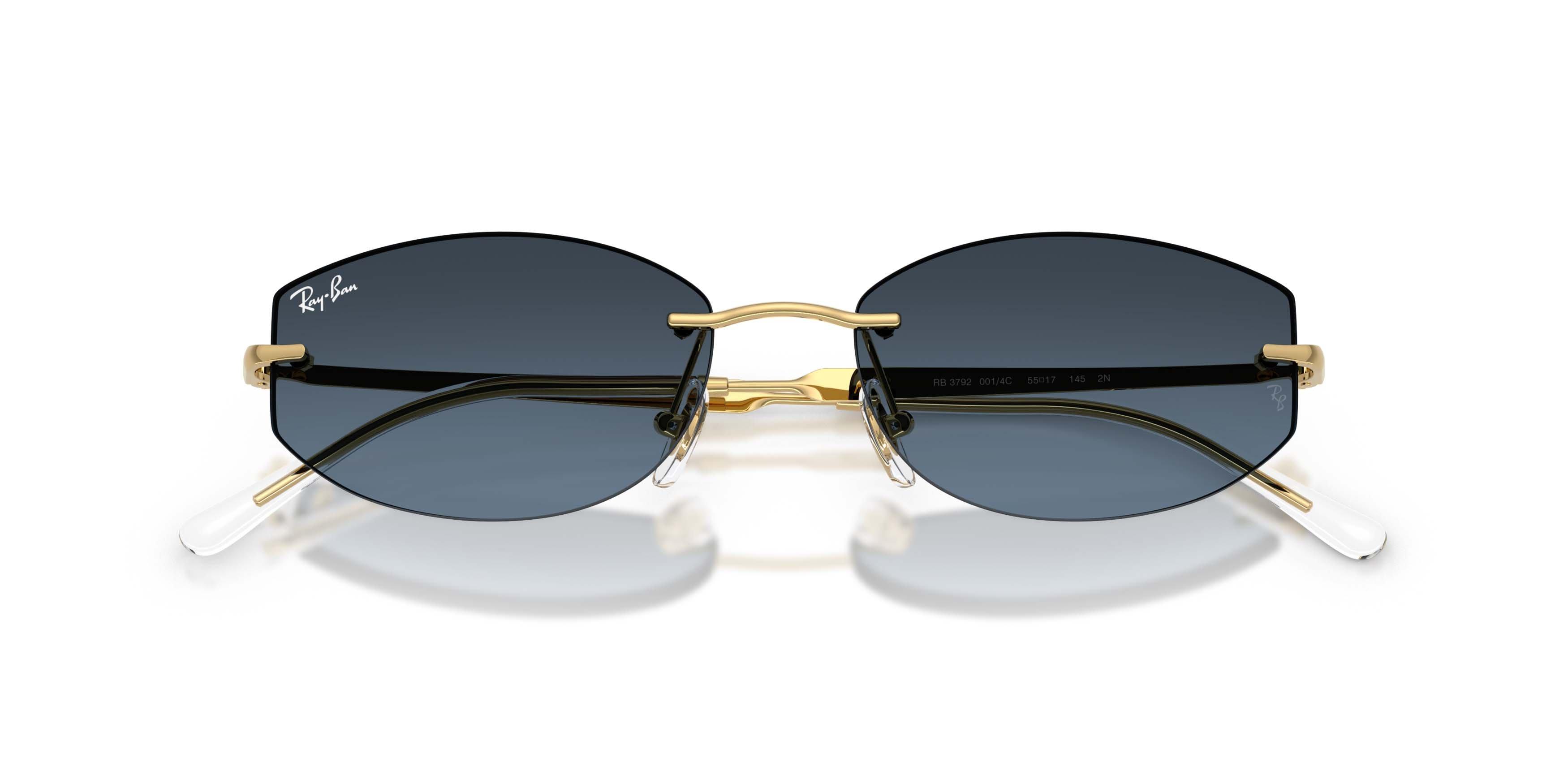 Ray-Ban RB3792 Dark Blue Gradient Dark Grey Sunglasses - Polished Arista Gold - GOLD/GREY