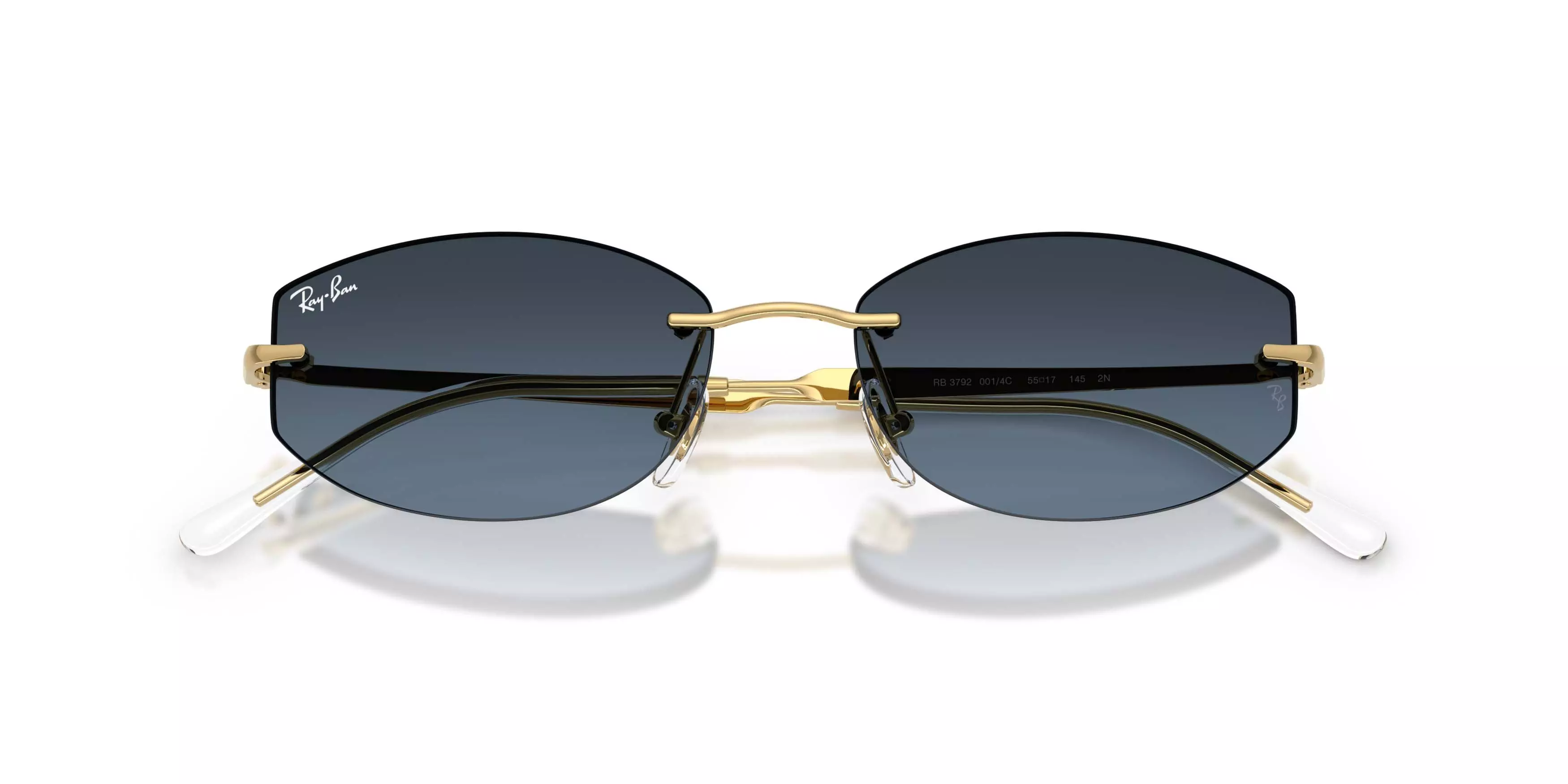 Ray-Ban RB3792 Dark Blue Gradient Dark Grey Sunglasses - Polished Arista Gold - GOLD/GREY