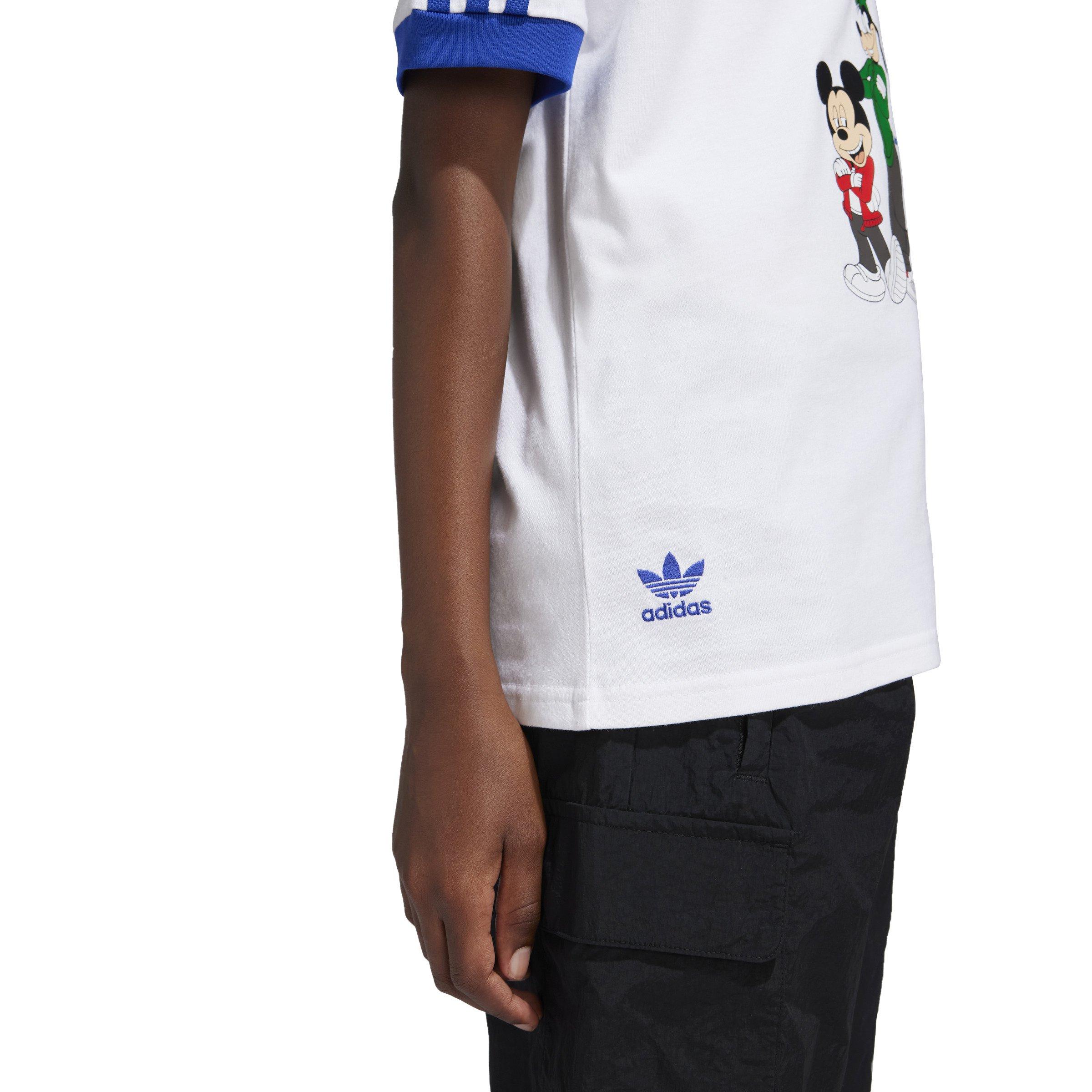 adidas Originals Big Kids' Disney Mickey Mouse T-Shirt - White - WHITE Thumbnail View 2