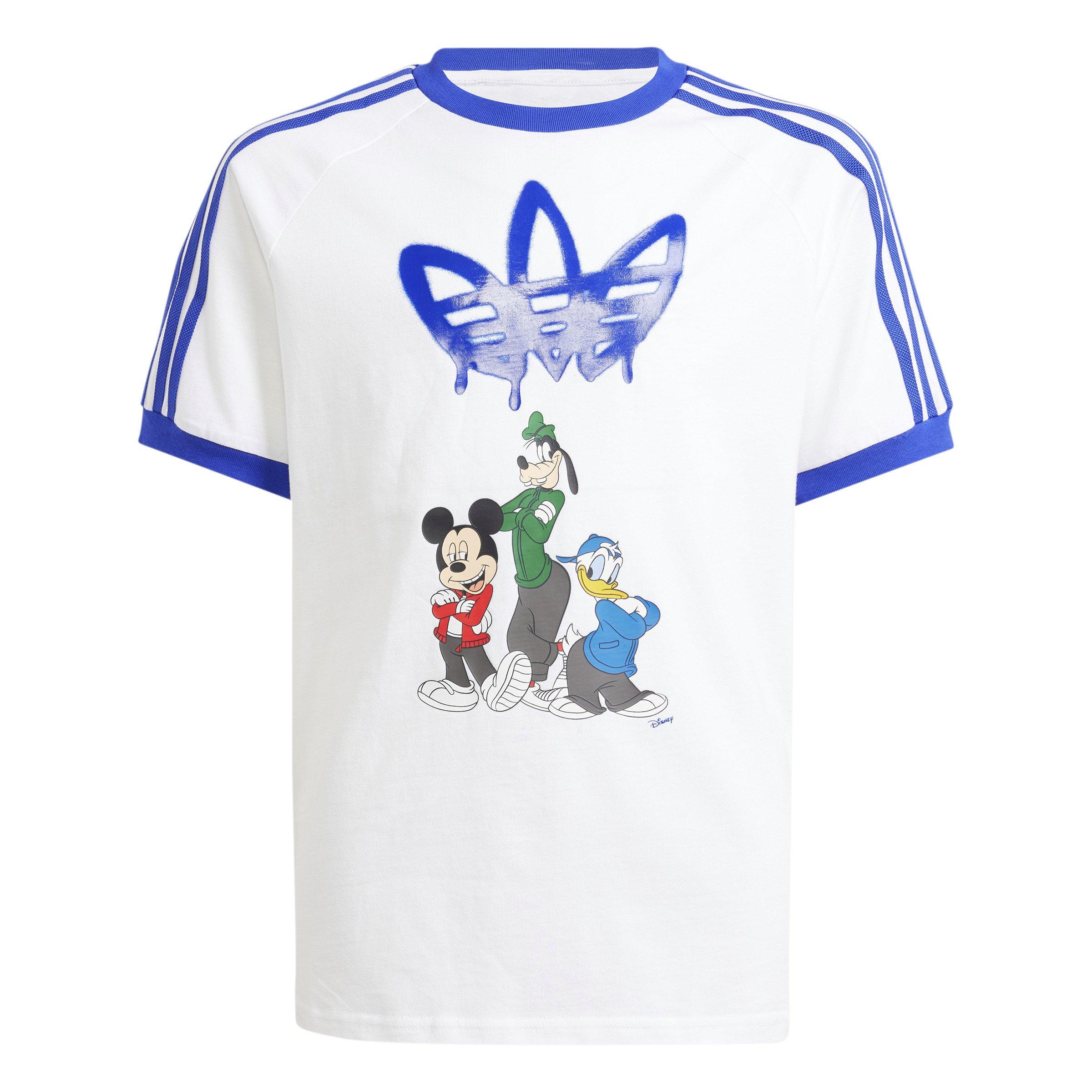 adidas Originals Big Kids' Disney Mickey Mouse T-Shirt - White - WHITE Thumbnail View 4