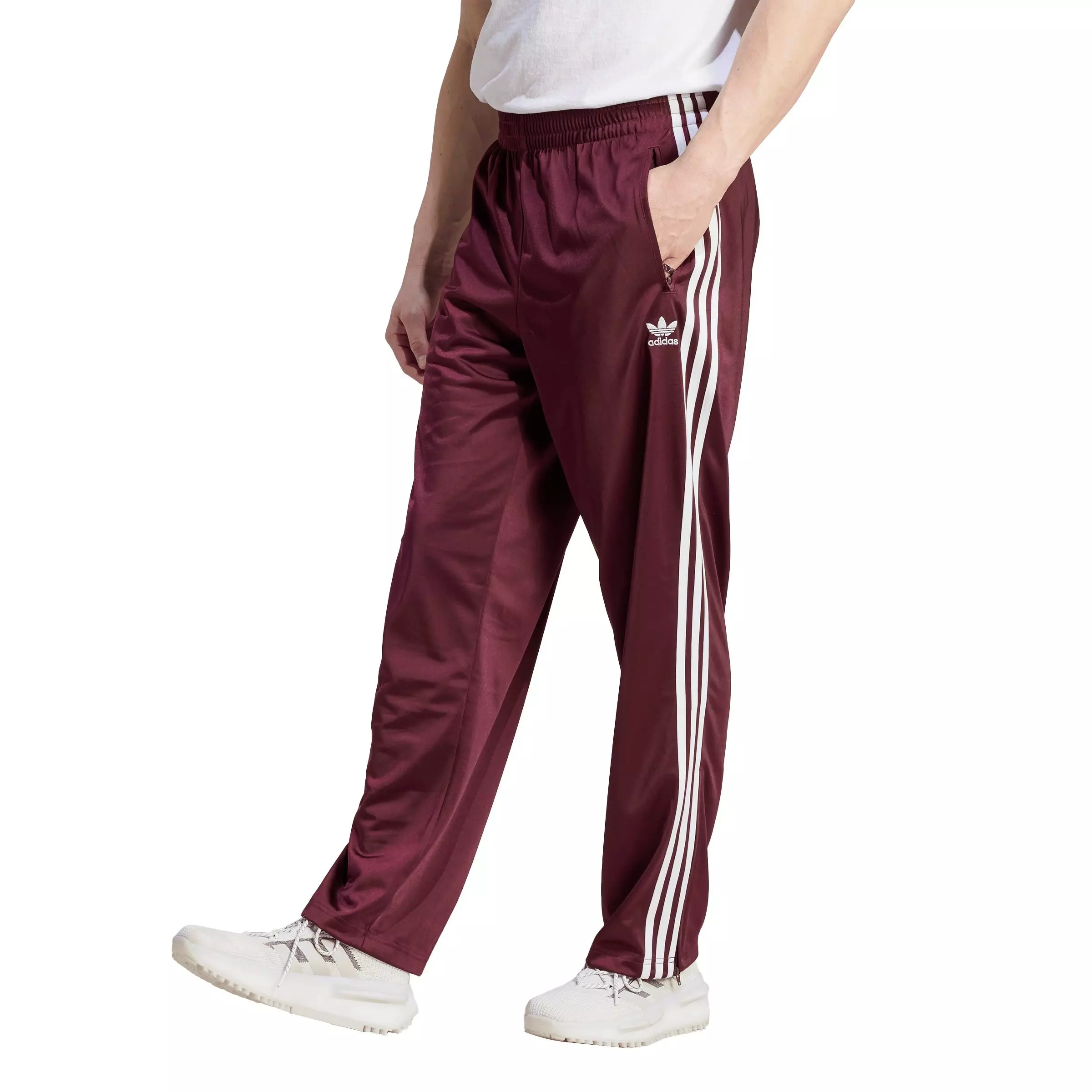 adidas Originals Men's Adicolor Classics Firebird Tracksuit Bottoms-Maroon - MAROON