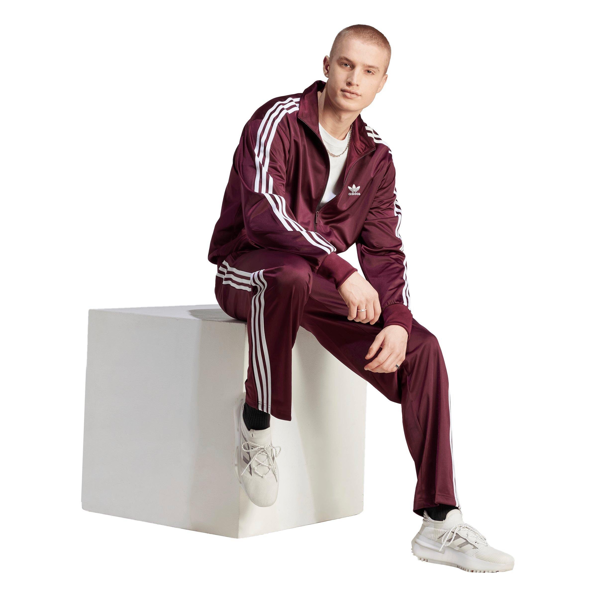 adidas Originals Men's Adicolor Classics Firebird Tracksuit Bottoms-Maroon  - Hibbett