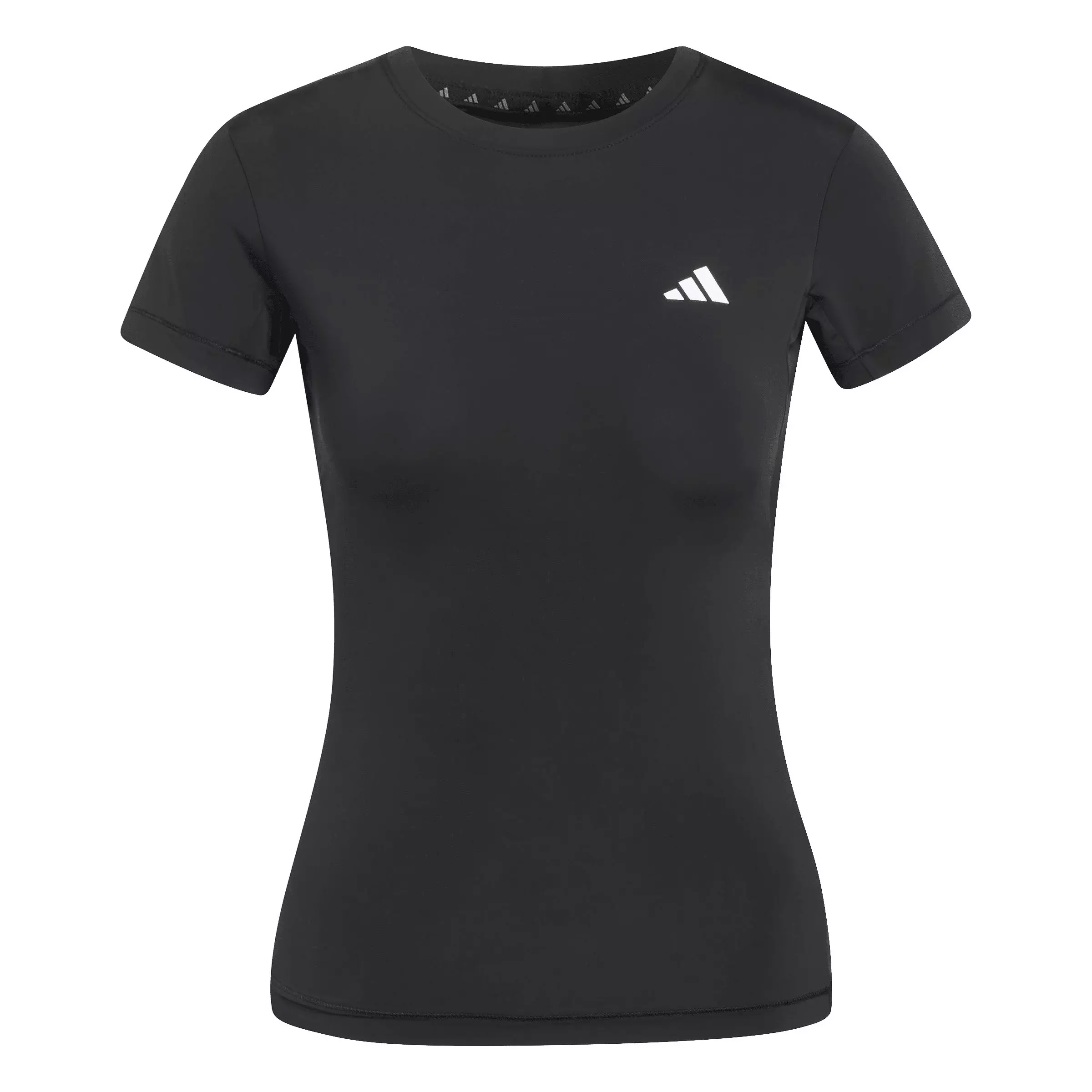 adidas Women's Power Essentials Workout Contour T-Shirt - Black - BLACK
