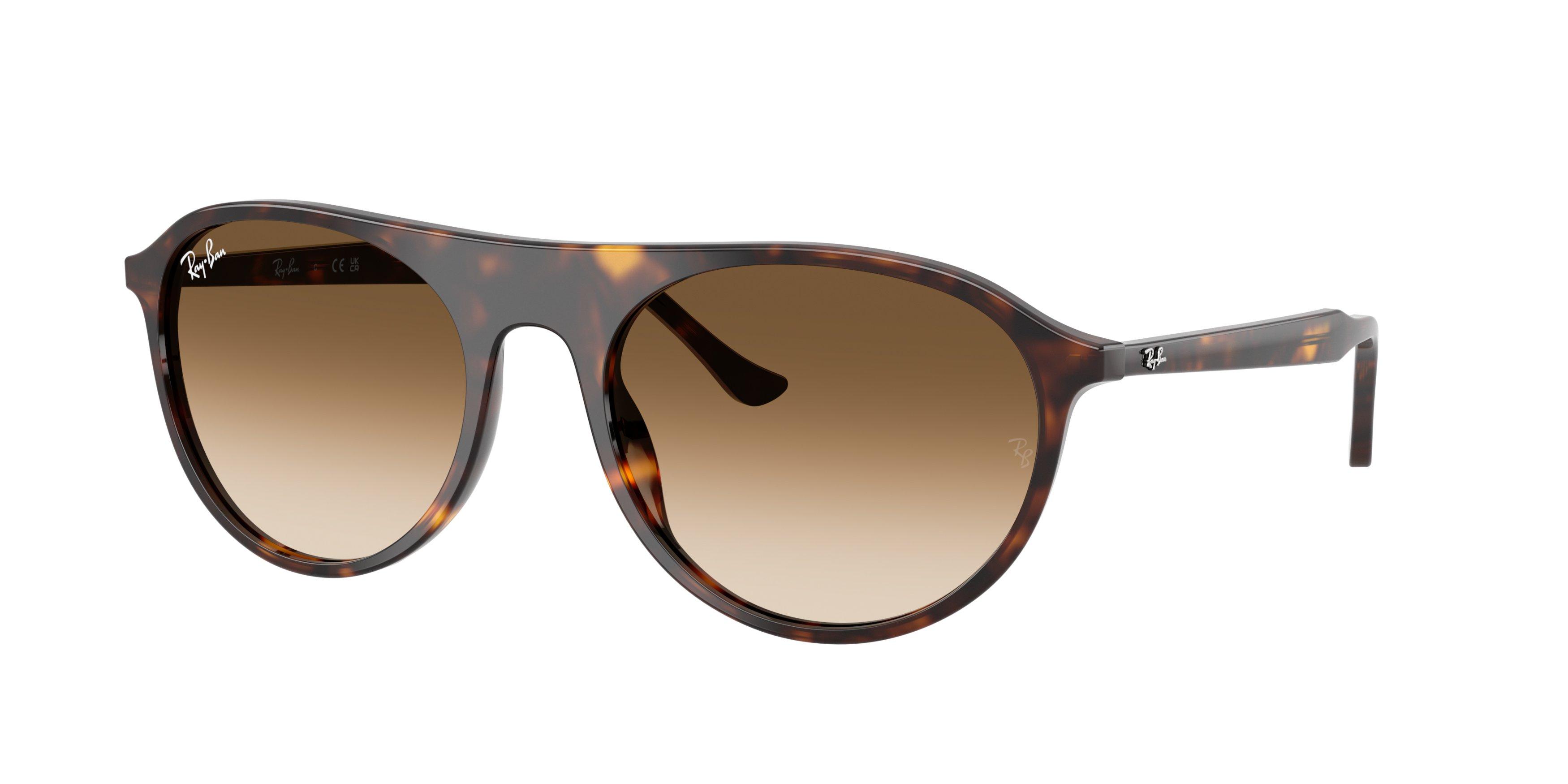 Ray-Ban RB2215 Brown Gradient Sunglasses - Yellow Turtle - YELLOW/BROWN Thumbnail View 1