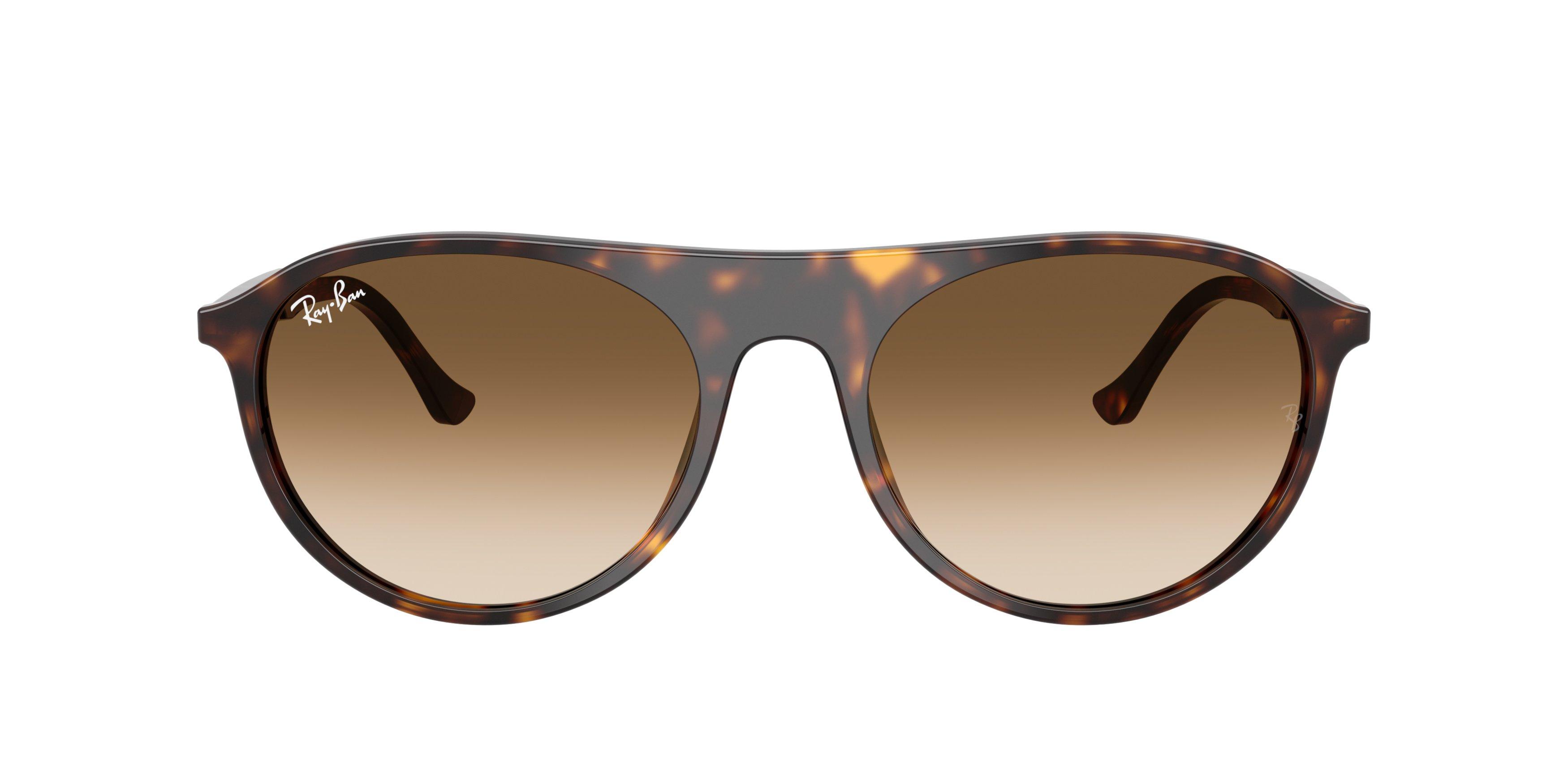 Ray-Ban RB2215 Brown Gradient Sunglasses - Yellow Turtle - YELLOW/BROWN Thumbnail View 3