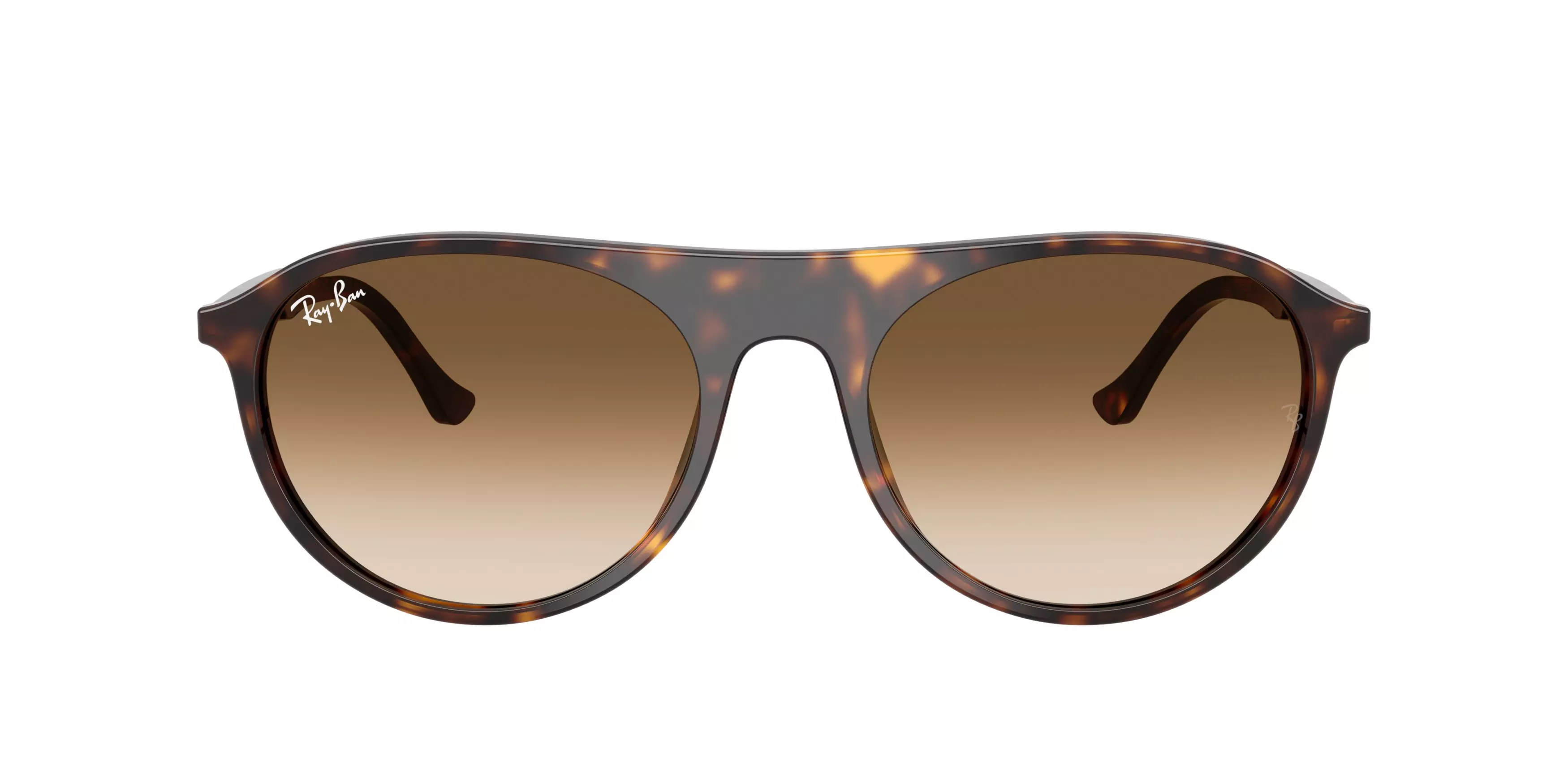 Ray-Ban RB2215 Brown Gradient Sunglasses - Yellow Turtle - YELLOW/BROWN