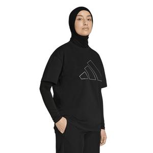 adidas Women's Power Essentials Workout Oversized Logo T-Shirt - Black