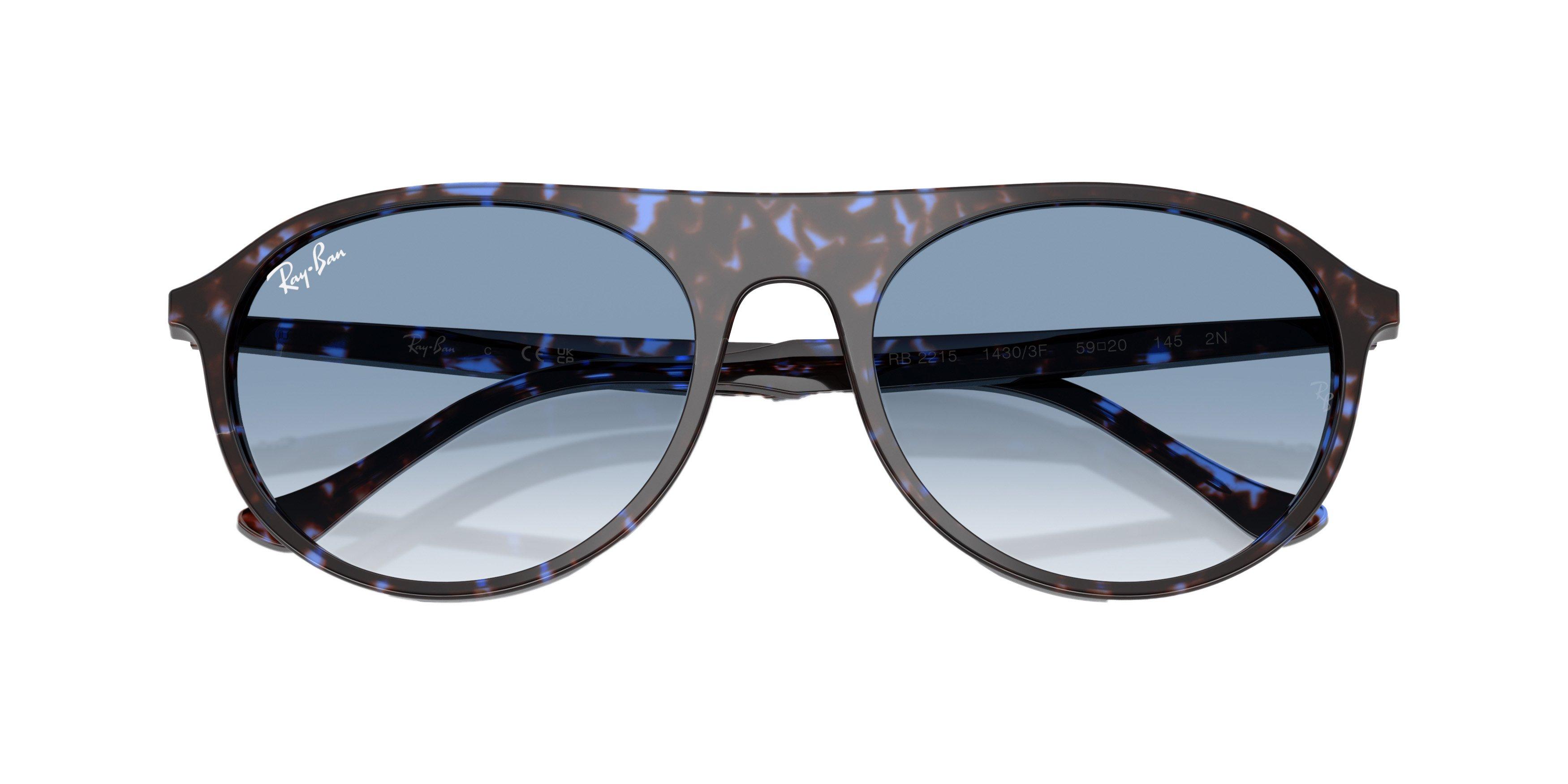 Ray-Ban RB2215 Blue Gradient Sunglasses - Blue Turtle - BLUE Thumbnail View 5