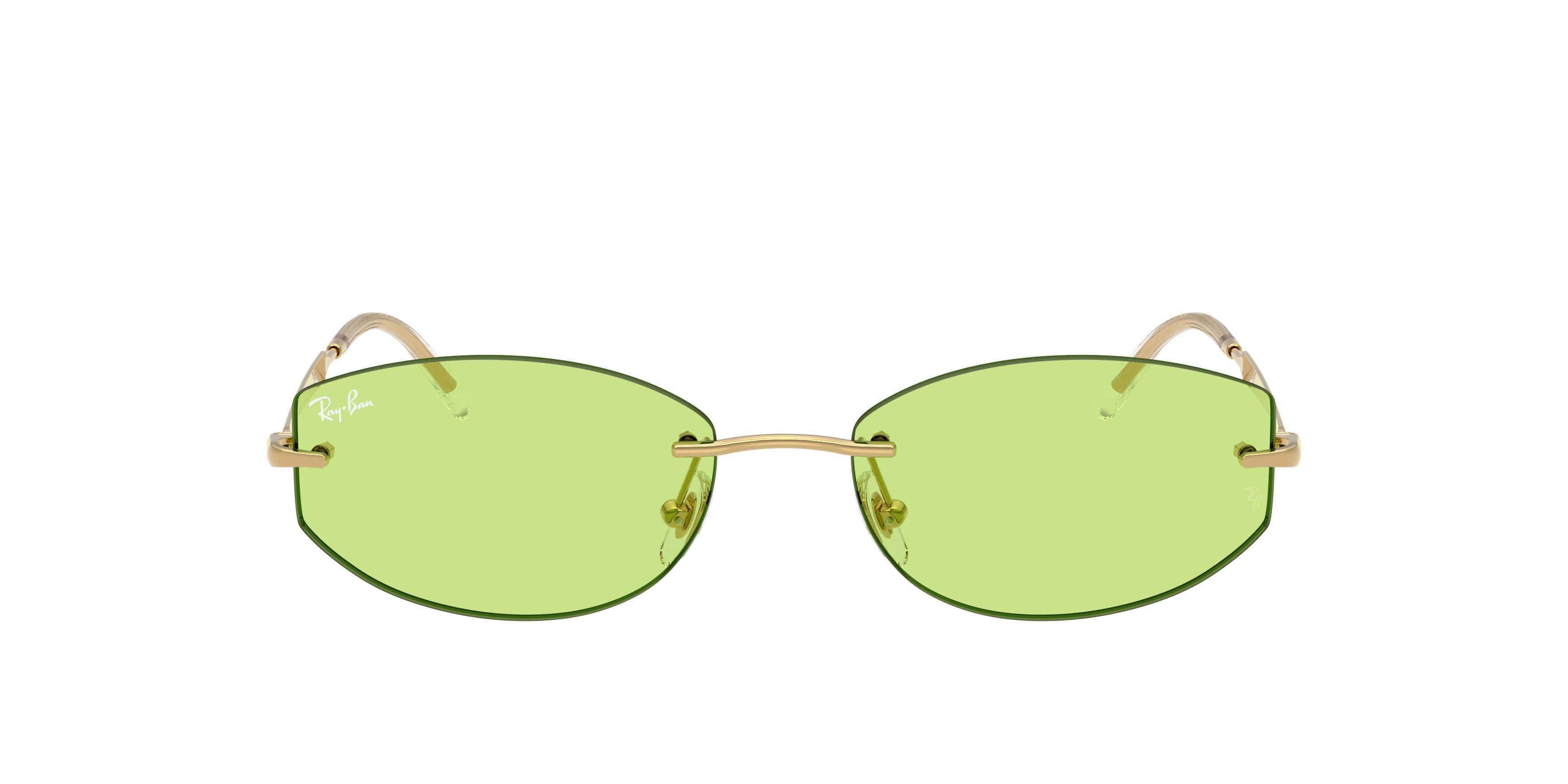 Ray-Ban RB3792 Light Green Sunglasses - Polished Arista Gold - GOLD/GREEN