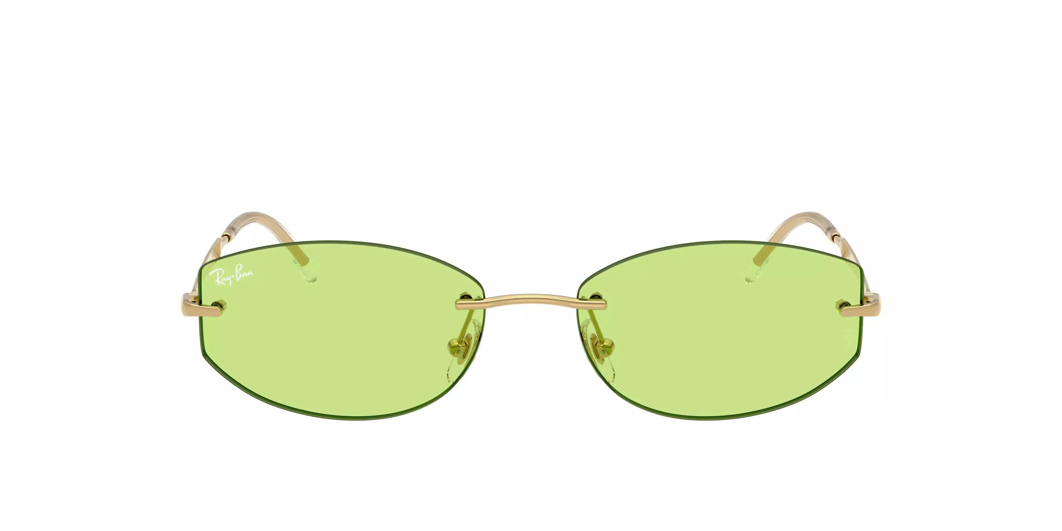 Ray-Ban RB3792 Light Green Sunglasses - Polished Arista Gold - GOLD/GREEN