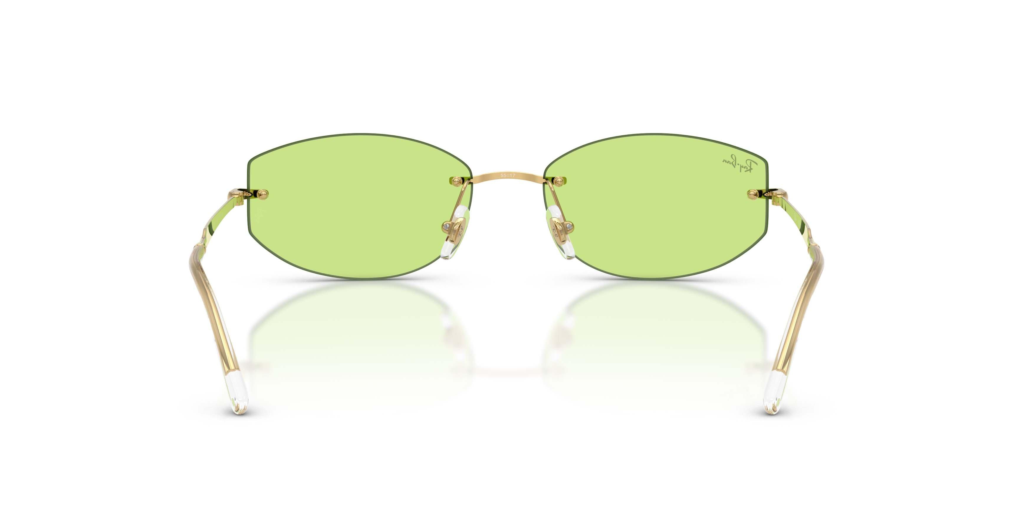 Ray-Ban RB3792 Light Green Sunglasses - Polished Arista Gold - GOLD/GREEN