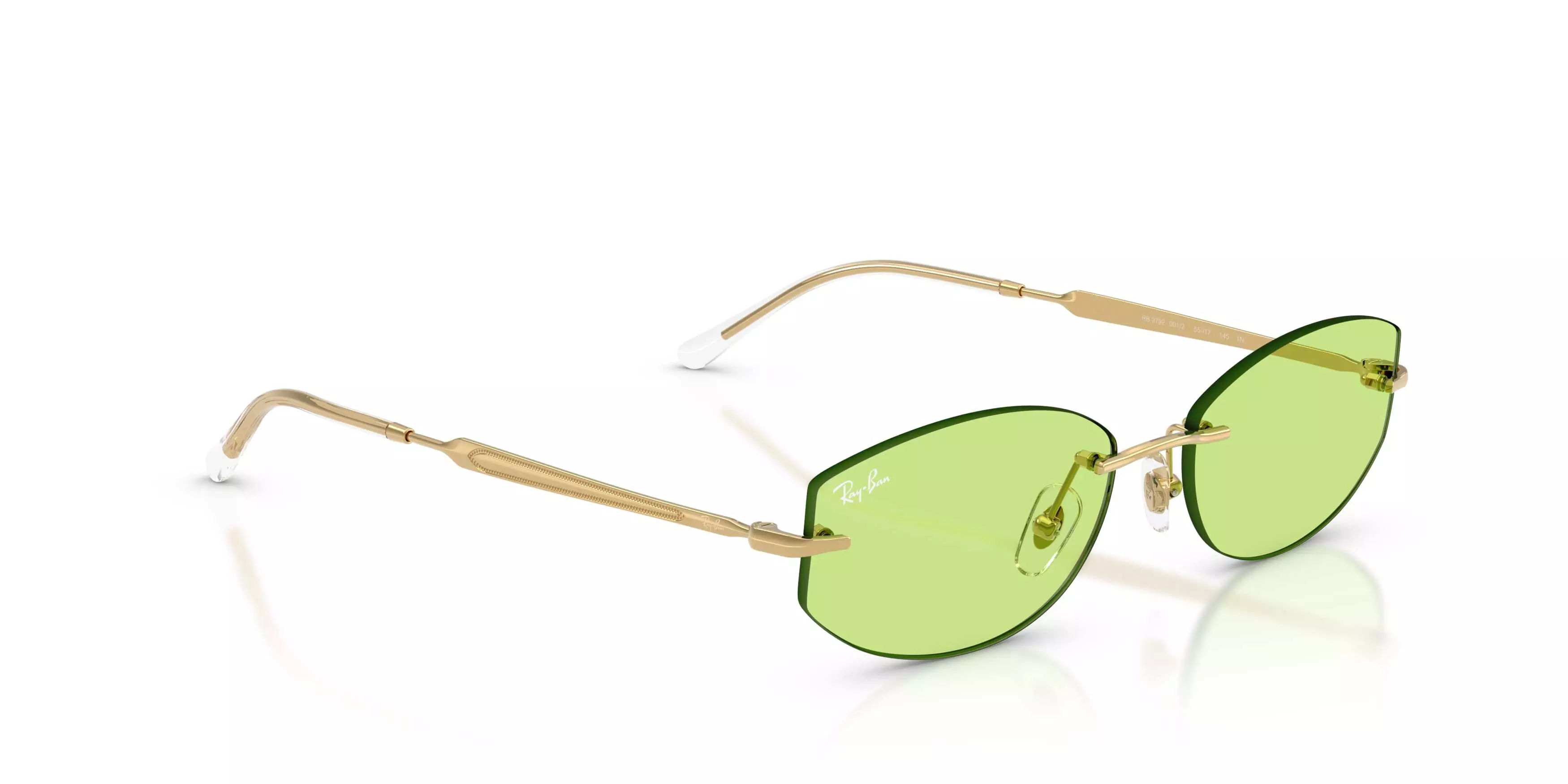 Ray-Ban RB3792 Light Green Sunglasses - Polished Arista Gold - GOLD/GREEN