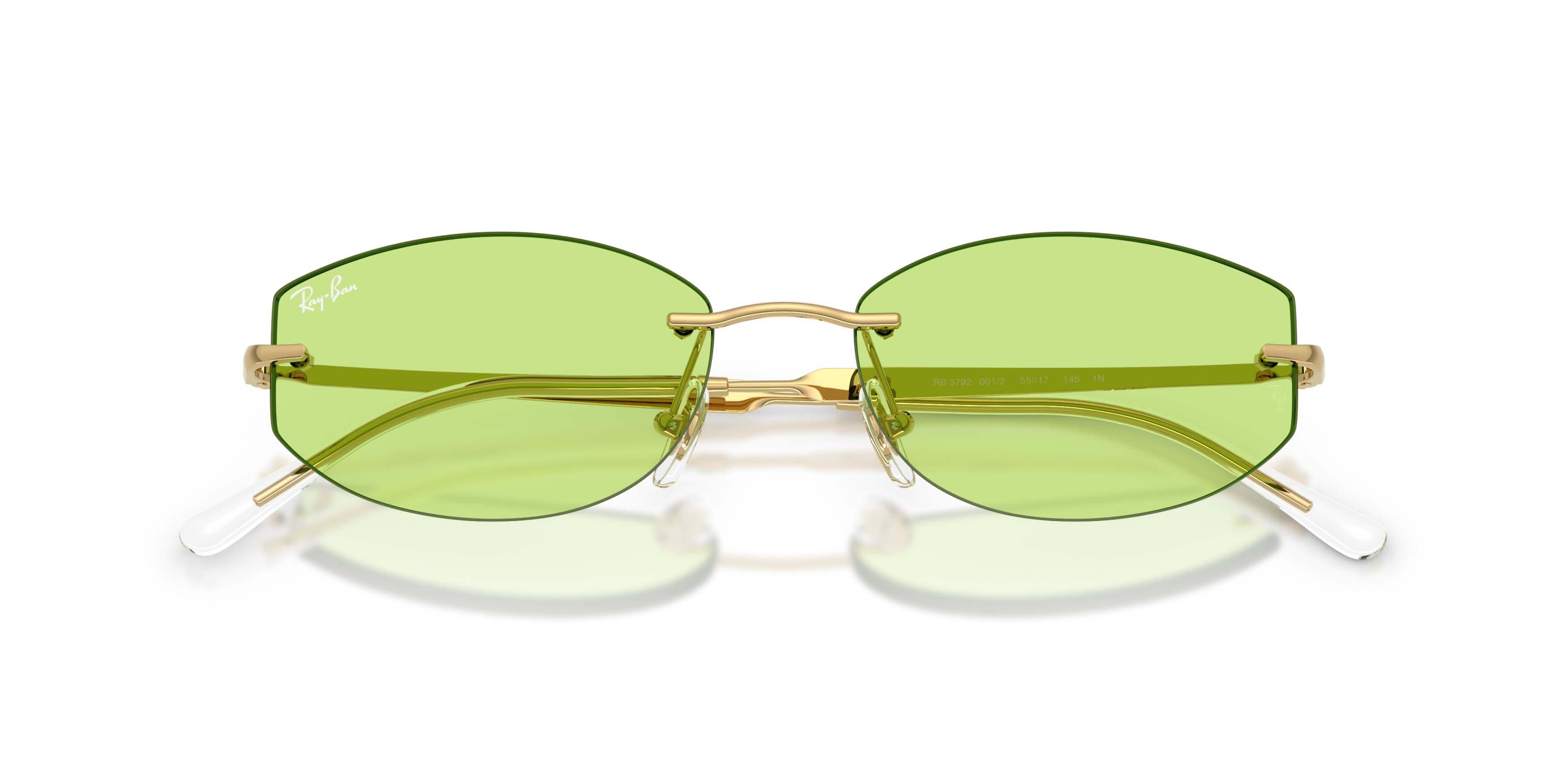 Ray-Ban RB3792 Light Green Sunglasses - Polished Arista Gold - GOLD/GREEN