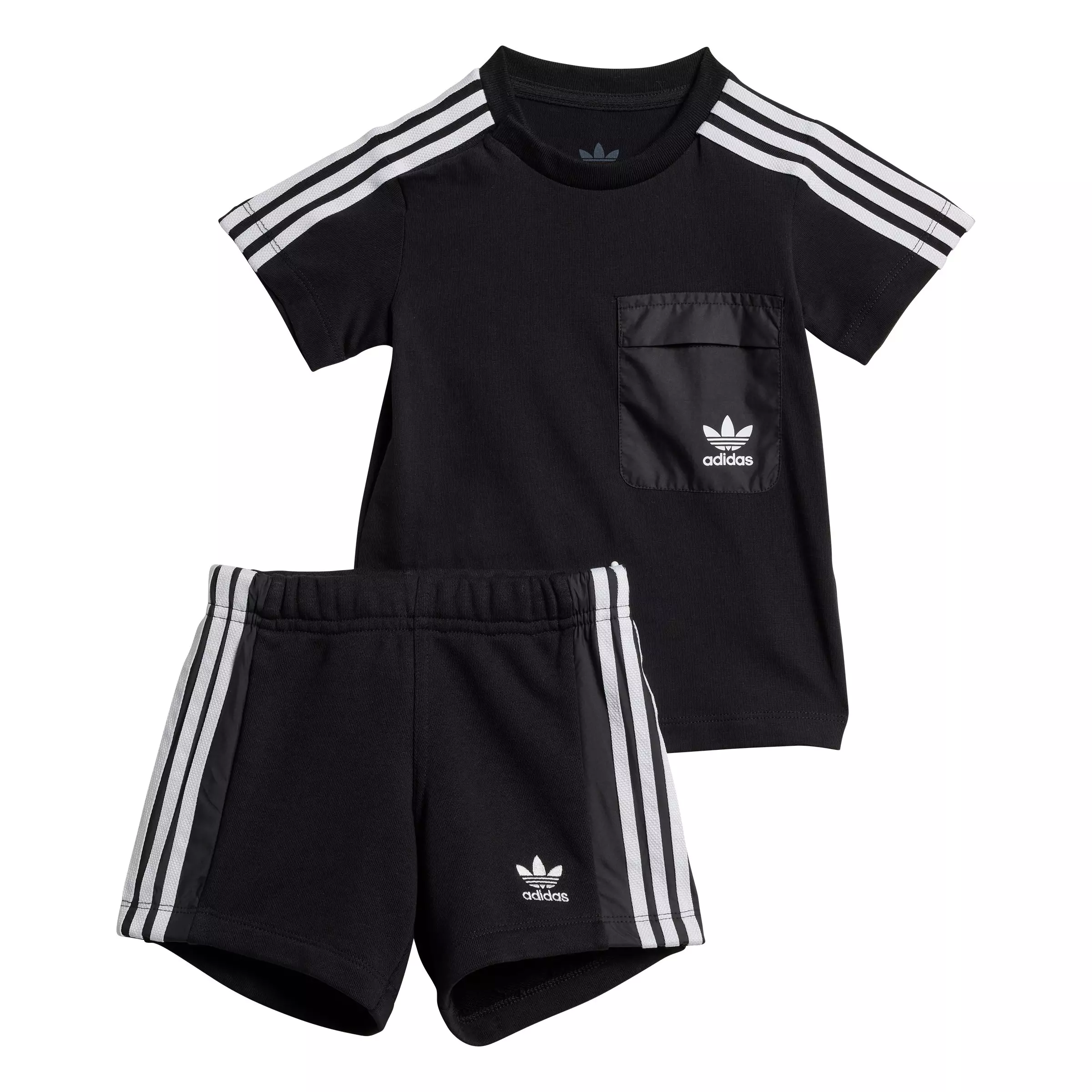 adidas Originals Infant Kids' Shorts Tee Set - Black - BLACK