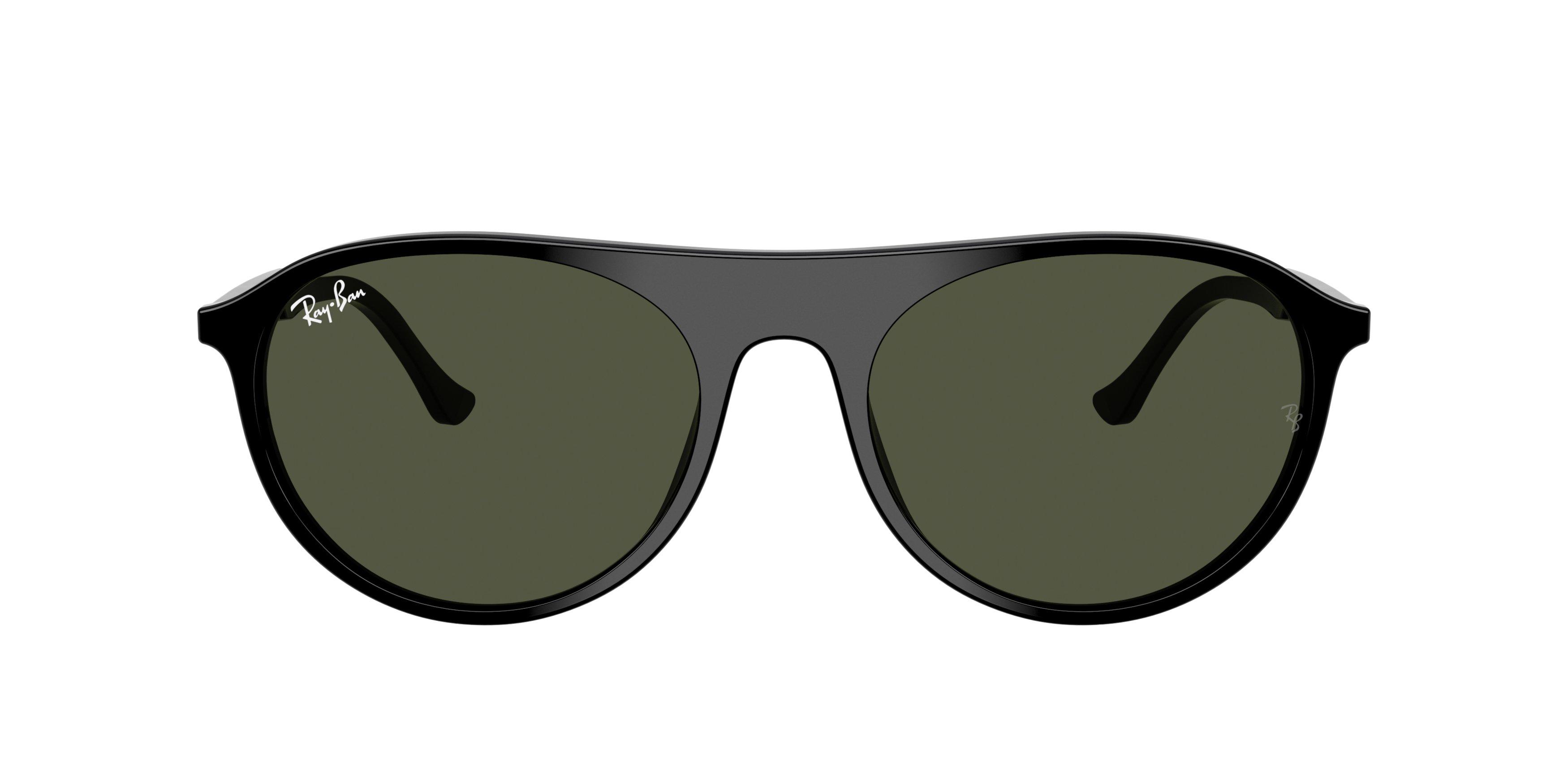 Ray-Ban RB2215 Green Sunglasses - Black - BLACK/GREEN Thumbnail View 3