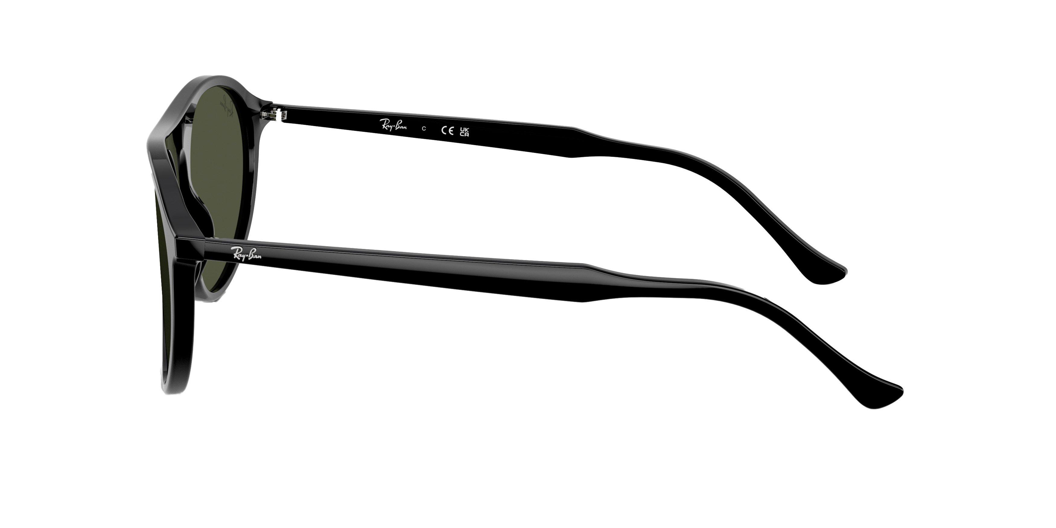 Ray-Ban RB2215 Green Sunglasses - Black - BLACK/GREEN Thumbnail View 6