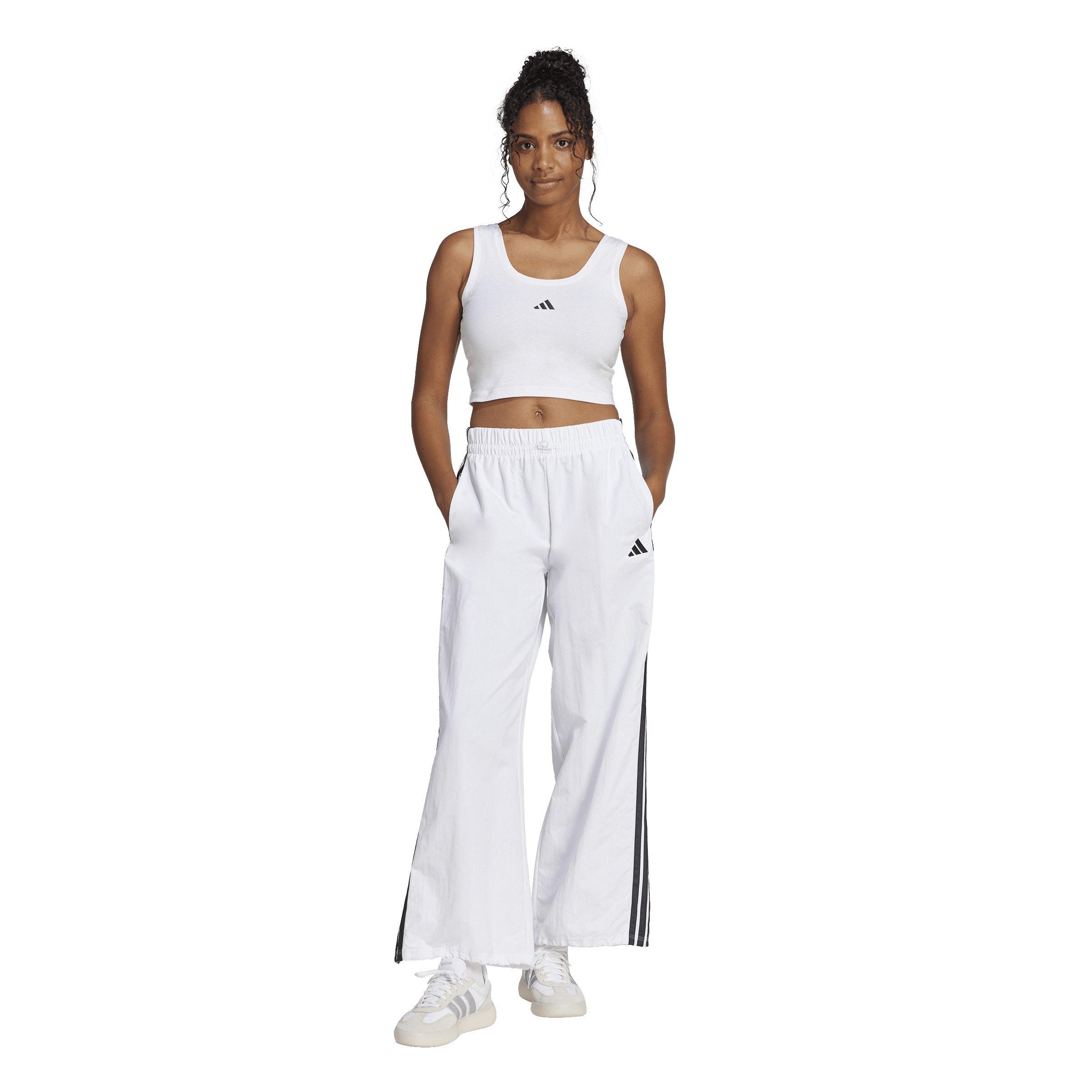 adidas Women's Essentials Small Logo Cotton Lifestyle Tank Top - White/Black - WHITE/BLACK Thumbnail View 6