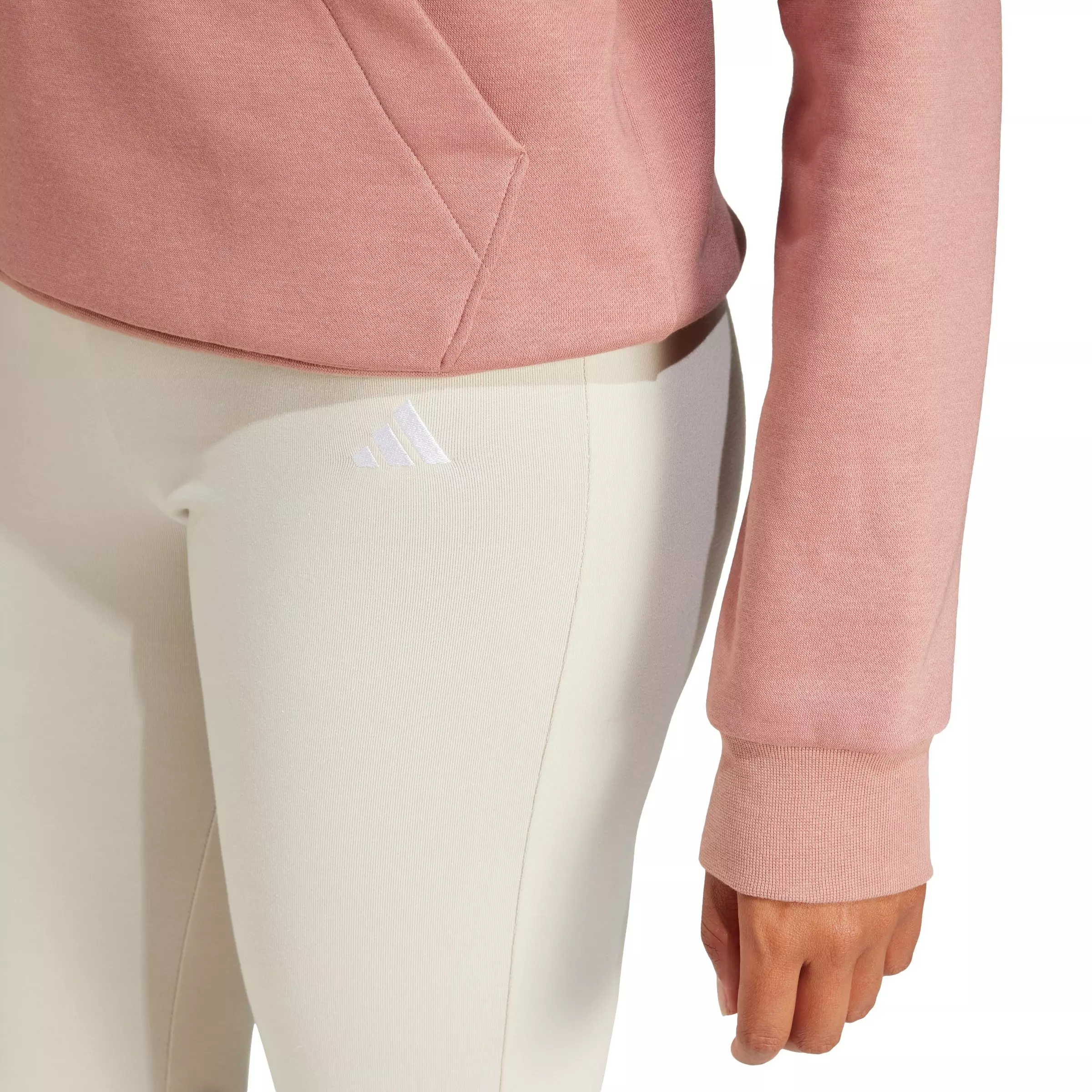 adidas Women's Essentials Small Logo Flared Leggings - Cream - CREAM