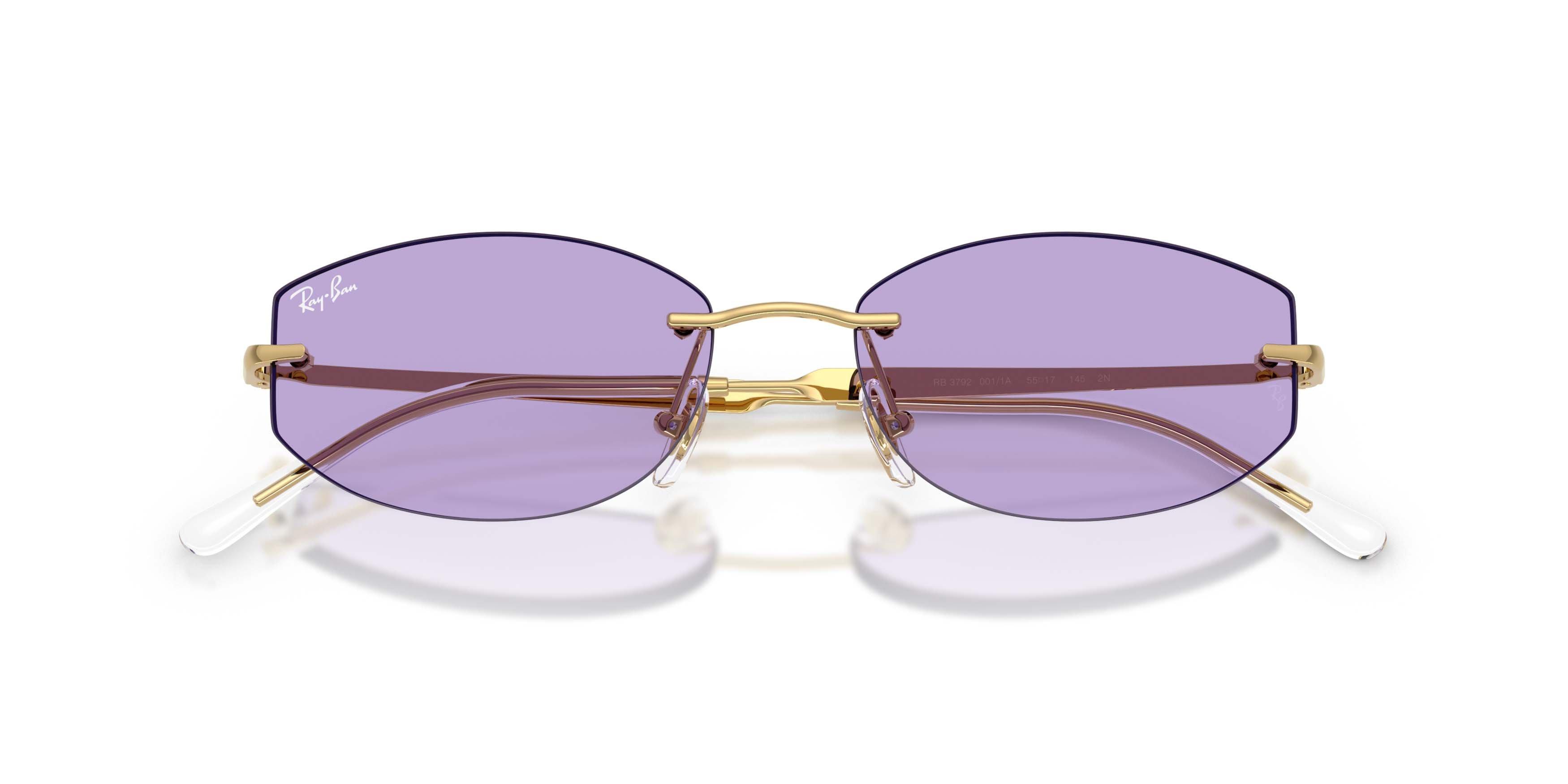 Ray-Ban RB3792 Violet Sunglasses - Polished Arista Gold - GOLD/PURPLE