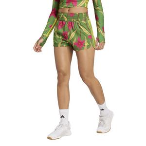 adidas Women's x FARM Rio Pacer Shorts - Green/Pink/Yellow