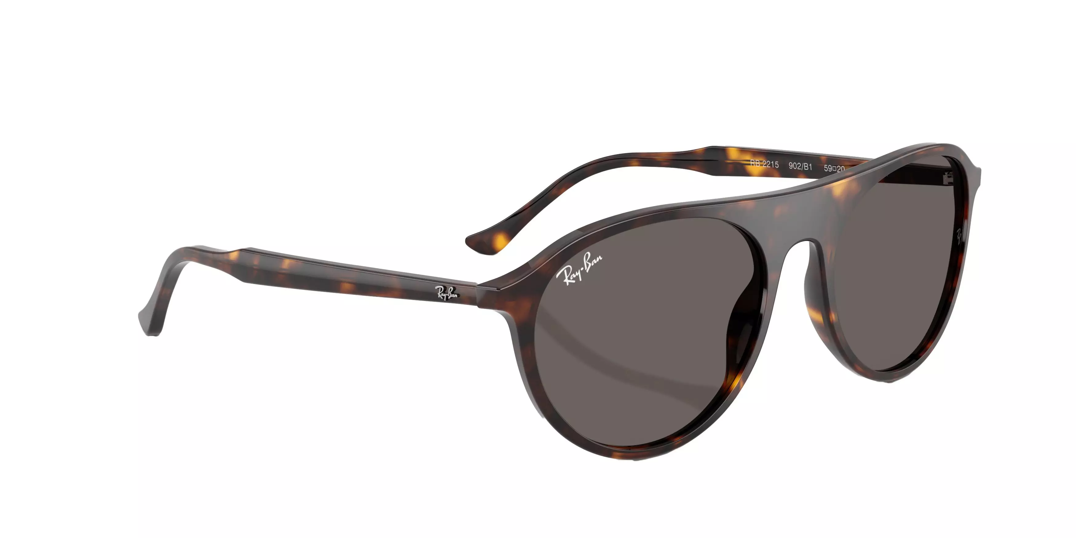 Ray-Ban RB2215 Brown Sunglasses - Tortoise - BROWN/GREY