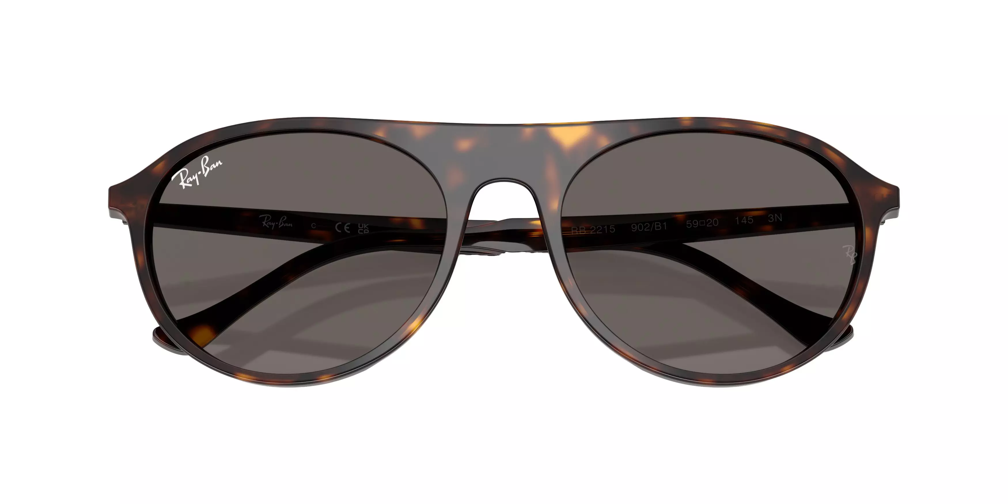 Ray-Ban RB2215 Brown Sunglasses - Tortoise - BROWN/GREY
