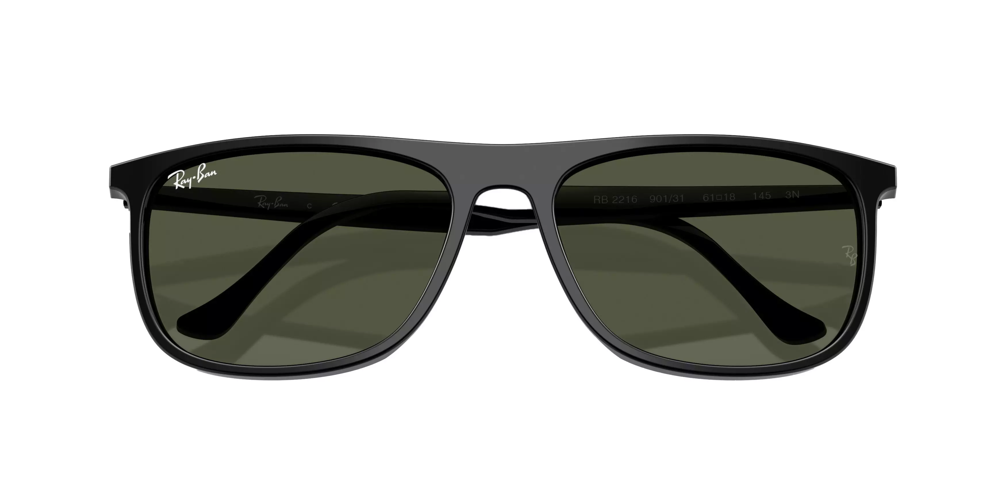 Ray-Ban RB2216 Green Sunglasses - Black - BLACK/GREEN