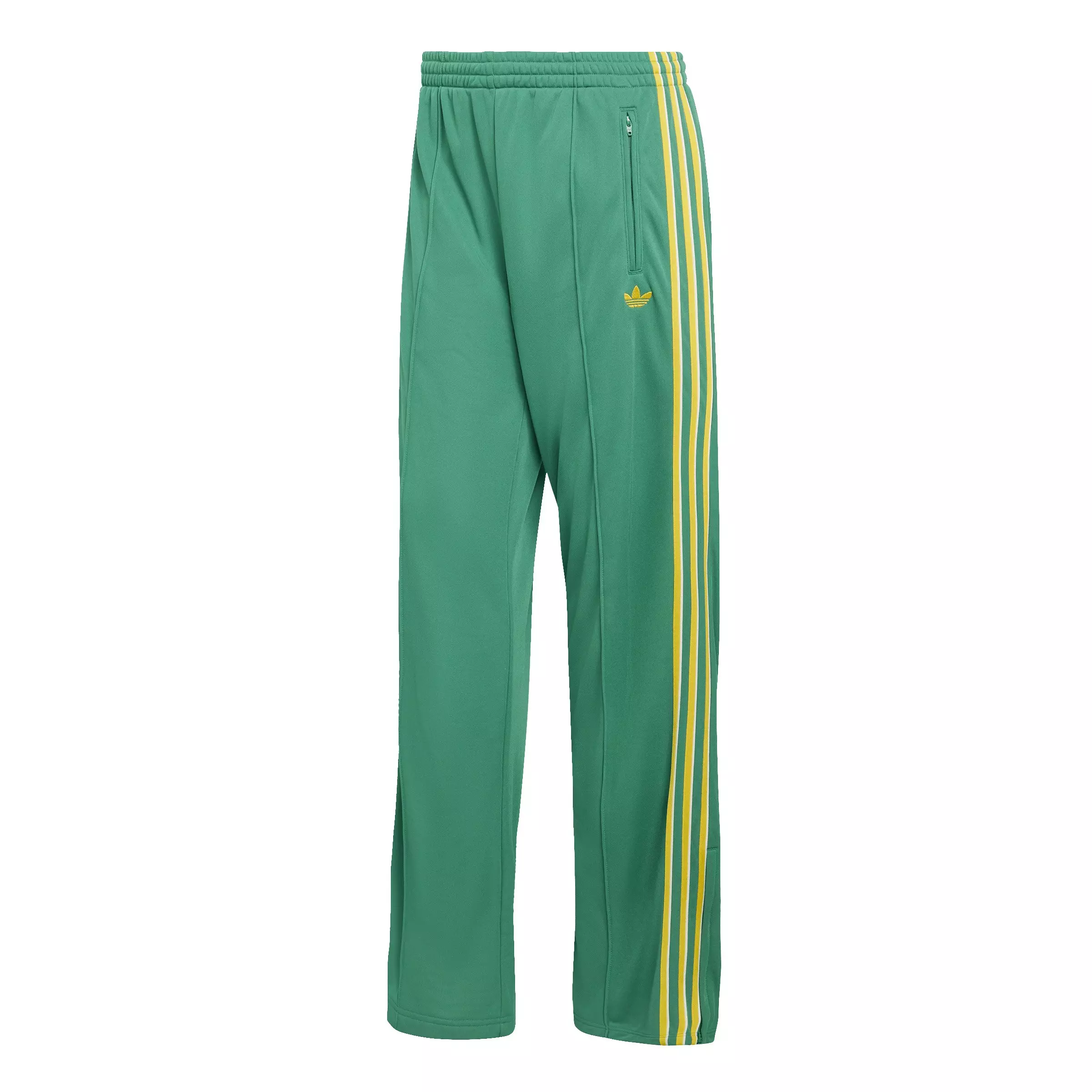adidas Originals Women's Adicolor Firebird Loose Track Pants - Green/Yellow - GREEN/YELLOW