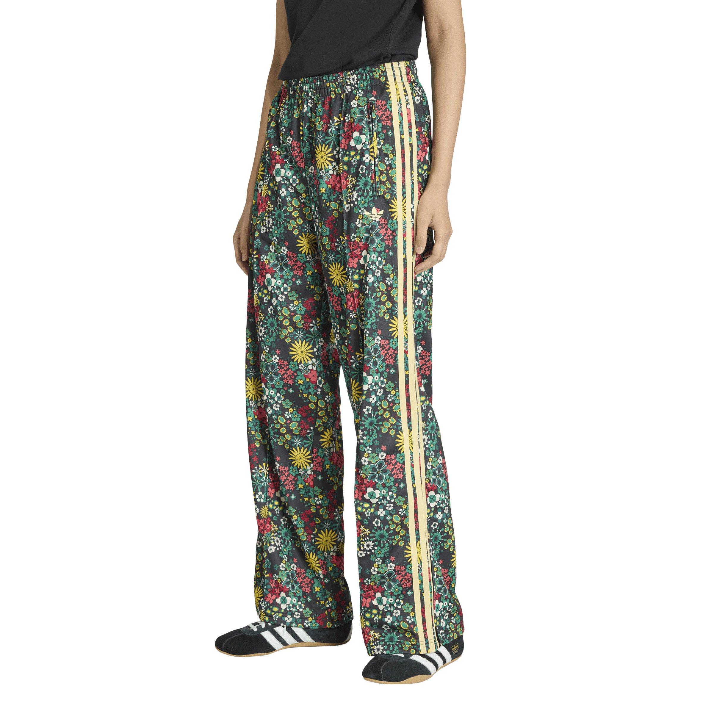 adidas Originals Women's x Liberty London Firebird Track Pants - Black/Green/Yellow - BLACK/GREEN/YELLOW Thumbnail View 1