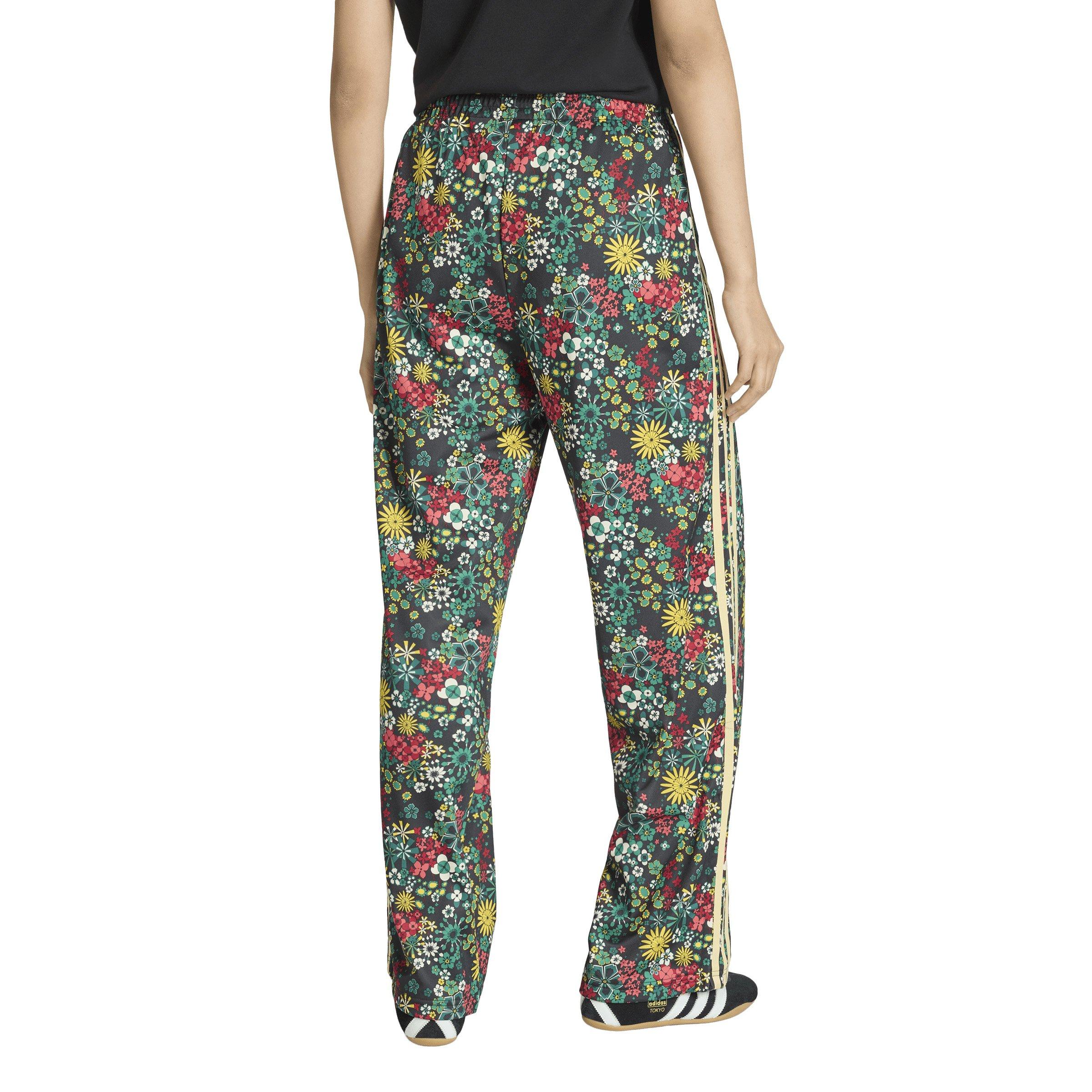 adidas Originals Women's x Liberty London Firebird Track Pants - Black/Green/Yellow - BLACK/GREEN/YELLOW Thumbnail View 2