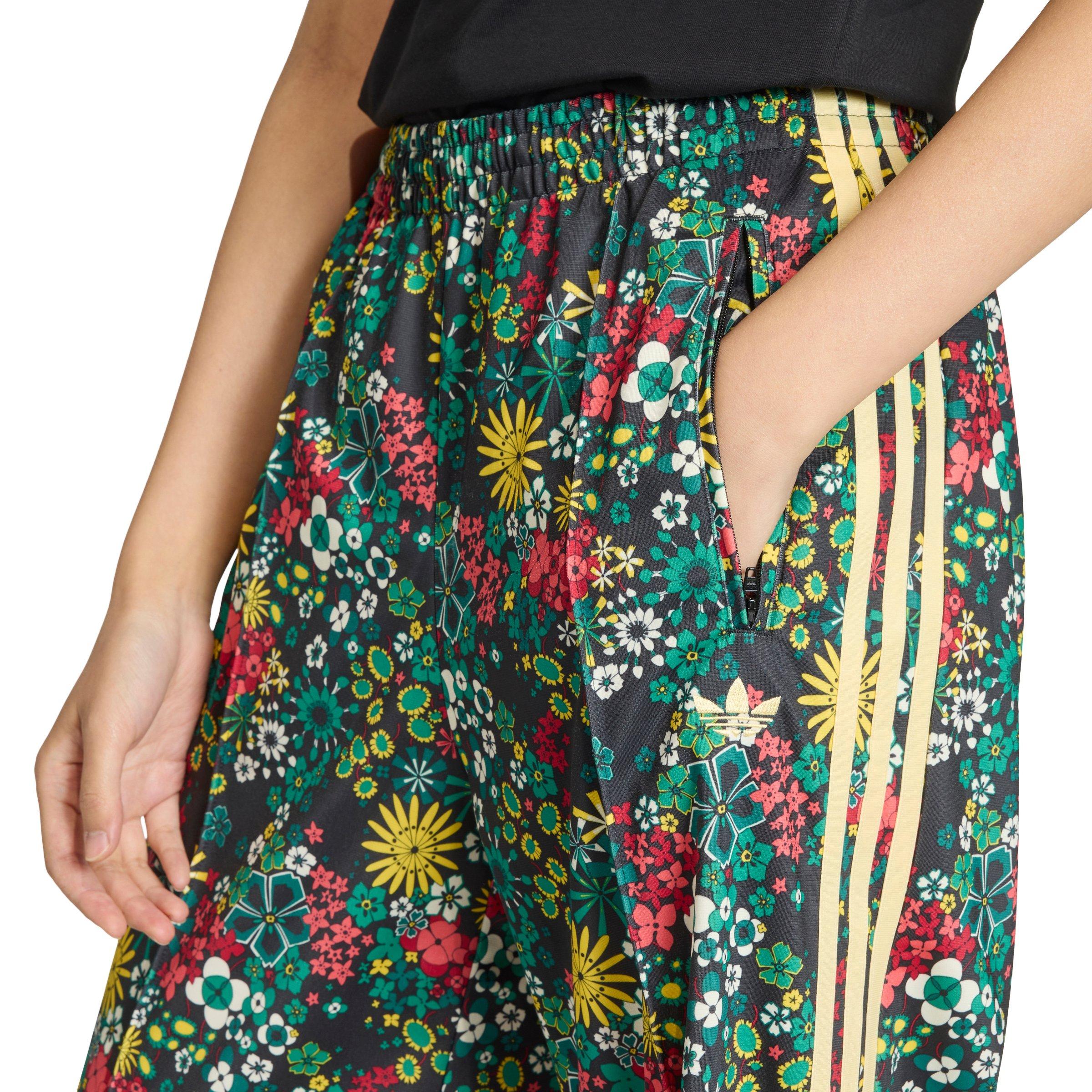 adidas Originals Women's x Liberty London Firebird Track Pants - Black/Green/Yellow - BLACK/GREEN/YELLOW Thumbnail View 3