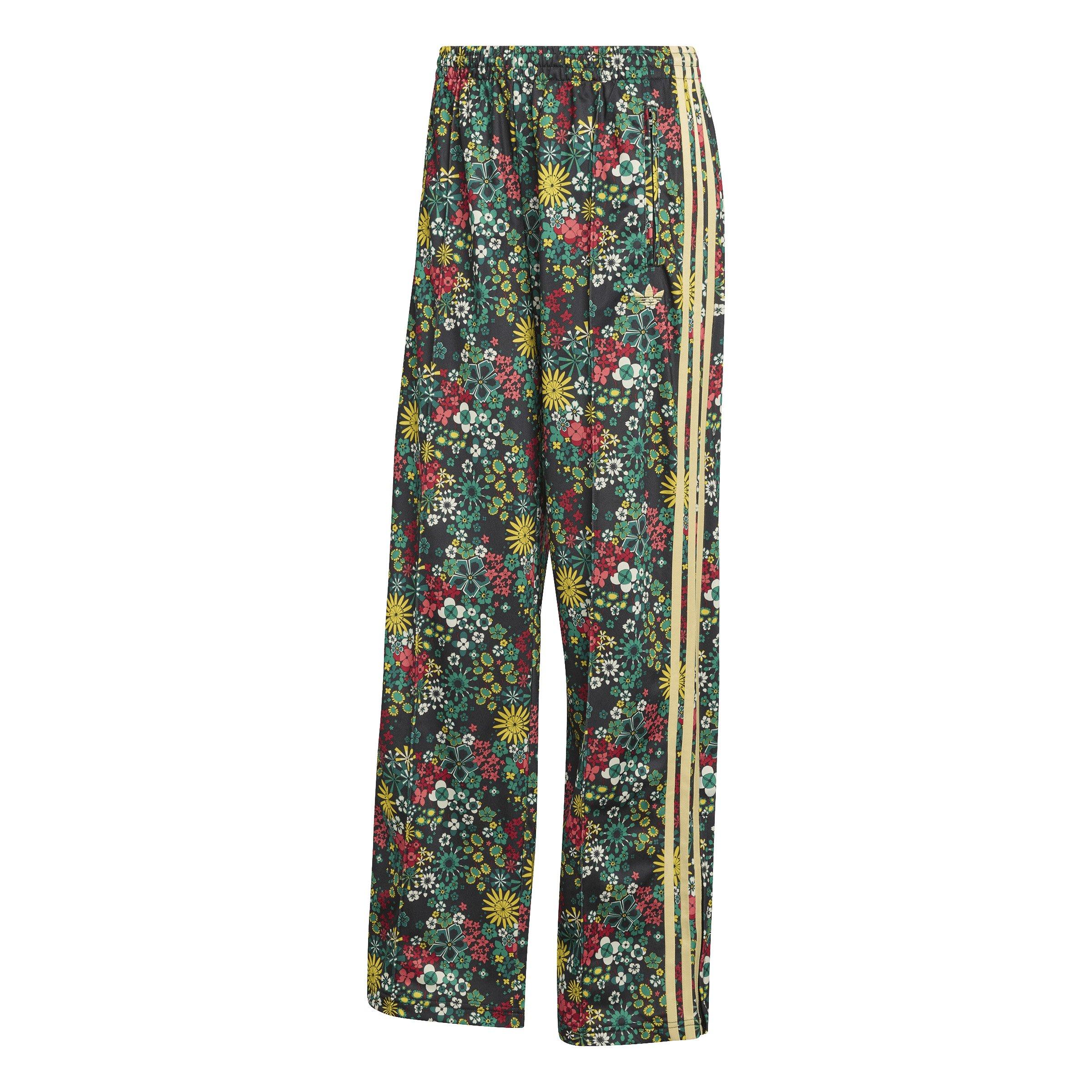 adidas Originals Women's x Liberty London Firebird Track Pants - Black/Green/Yellow - BLACK/GREEN/YELLOW Thumbnail View 6