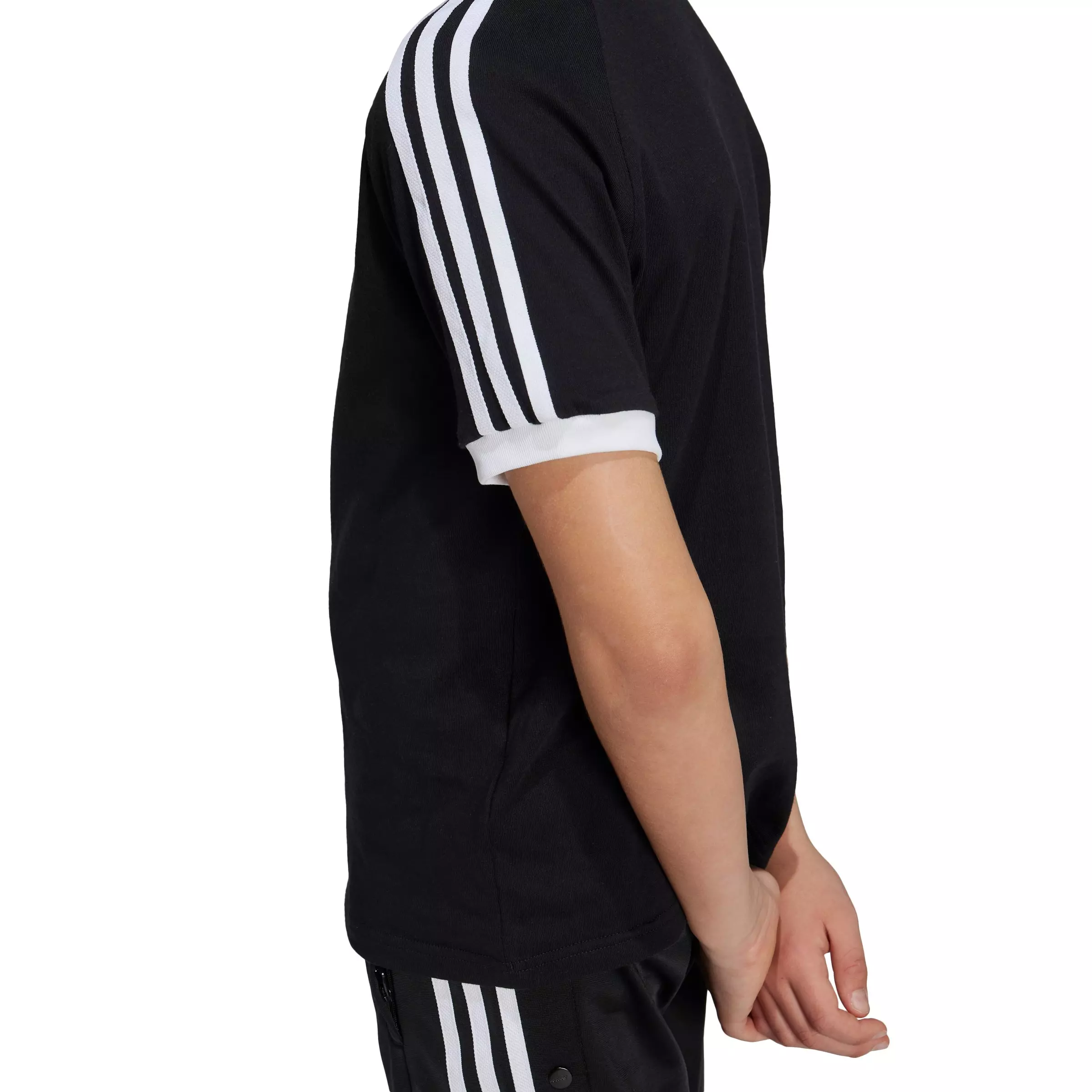 adidas Originals Big Kids' 3-Stripes T-Shirt - Black - BLACK