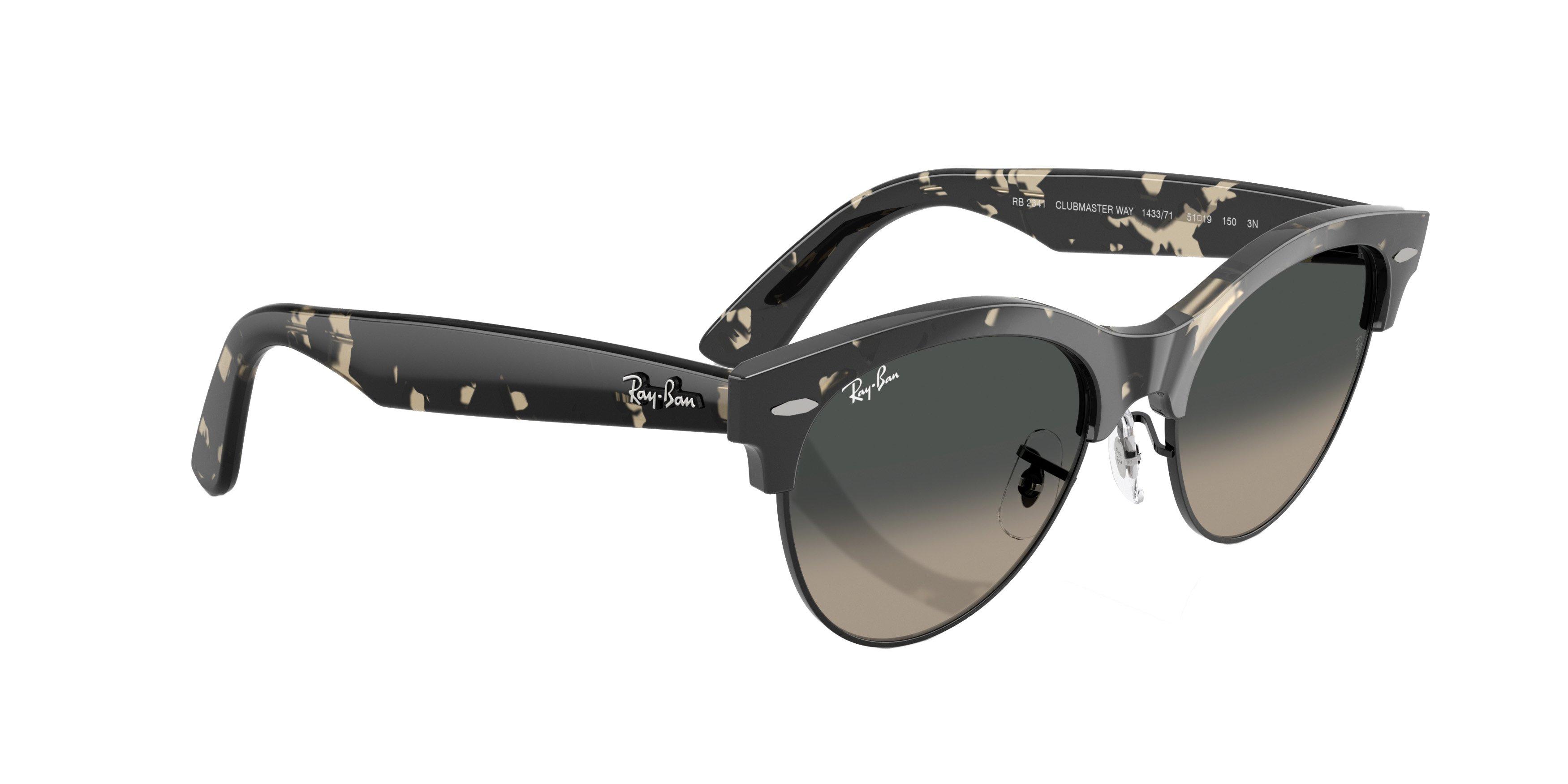 Ray-Ban Clubmaster Way Grey Gradient Sunglasses - Brown - BROWN/GREY Thumbnail View 4