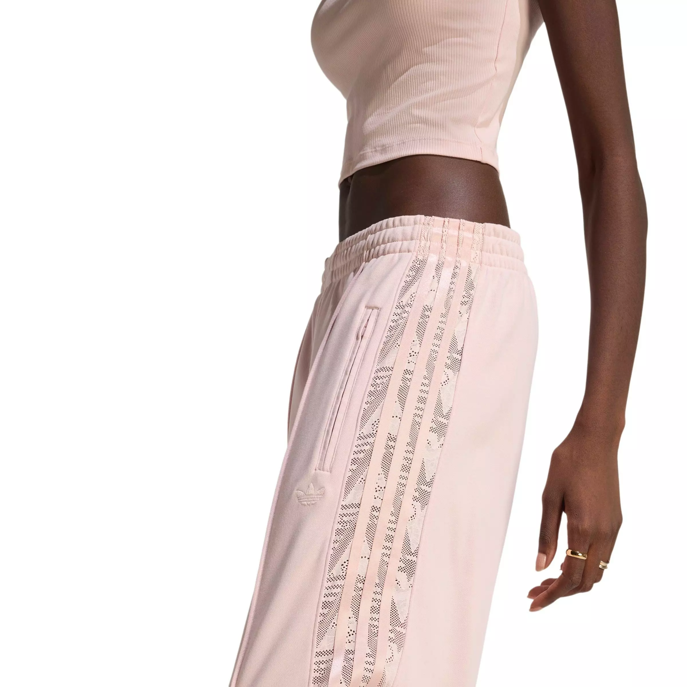 adidas Originals Women's Firebird Lace Sweatpants - Pink - PINK