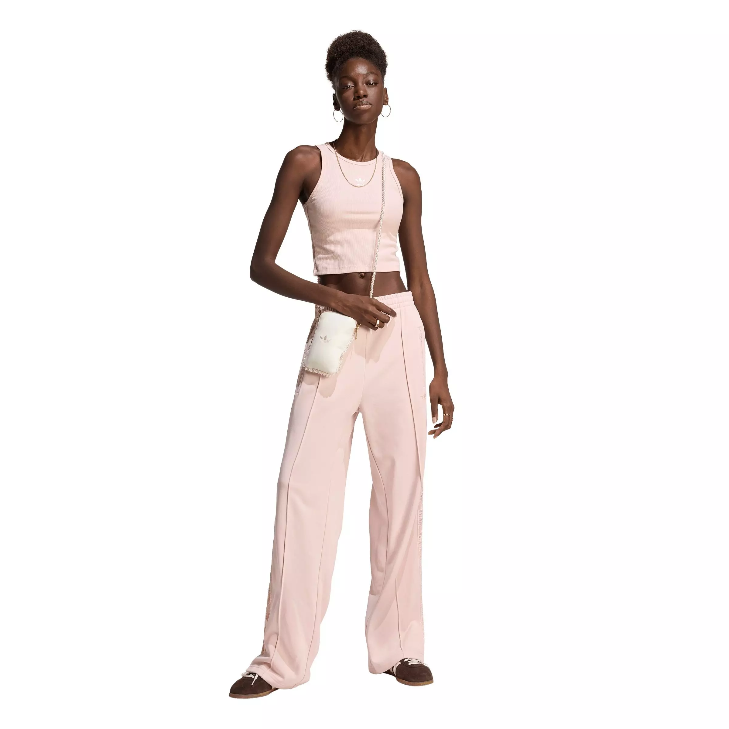 adidas Originals Women's Firebird Lace Sweatpants - Pink - PINK