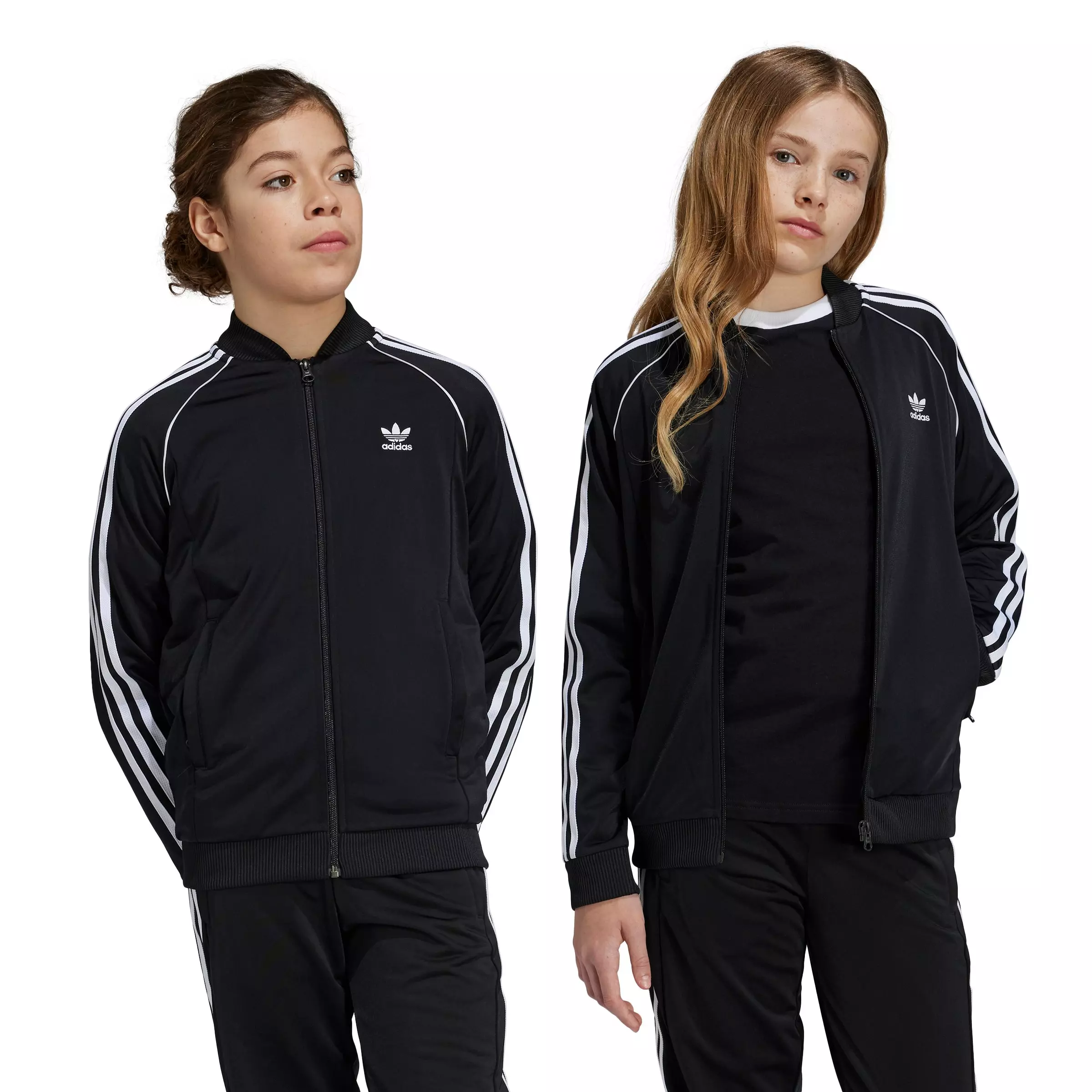 adidas Originals Big Kids' Adicolor SST Track Top - Black - BLACK