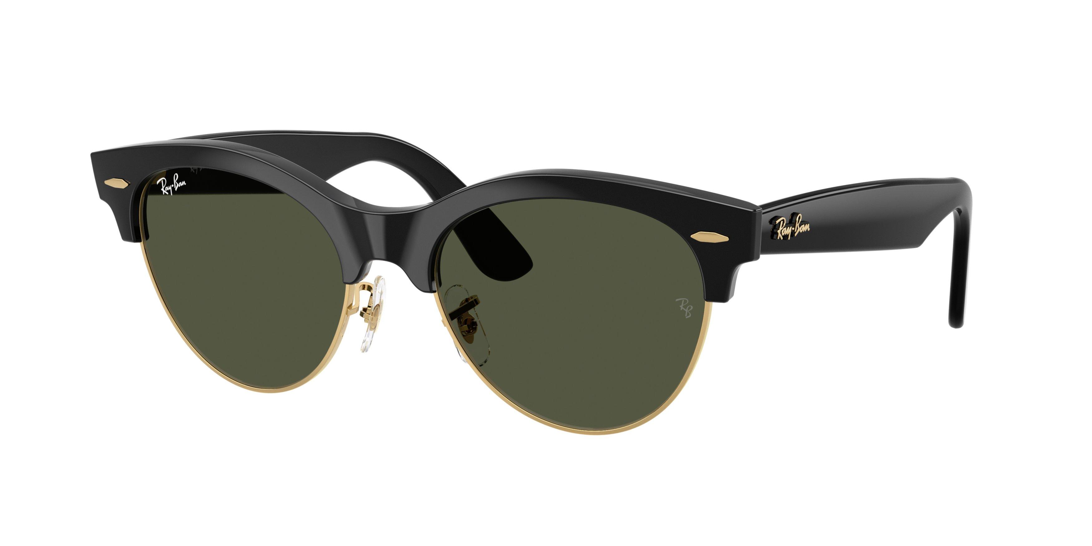 Ray-Ban Clubmaster Way Green Sunglasses - Black - BLACK/GREEN Thumbnail View 1
