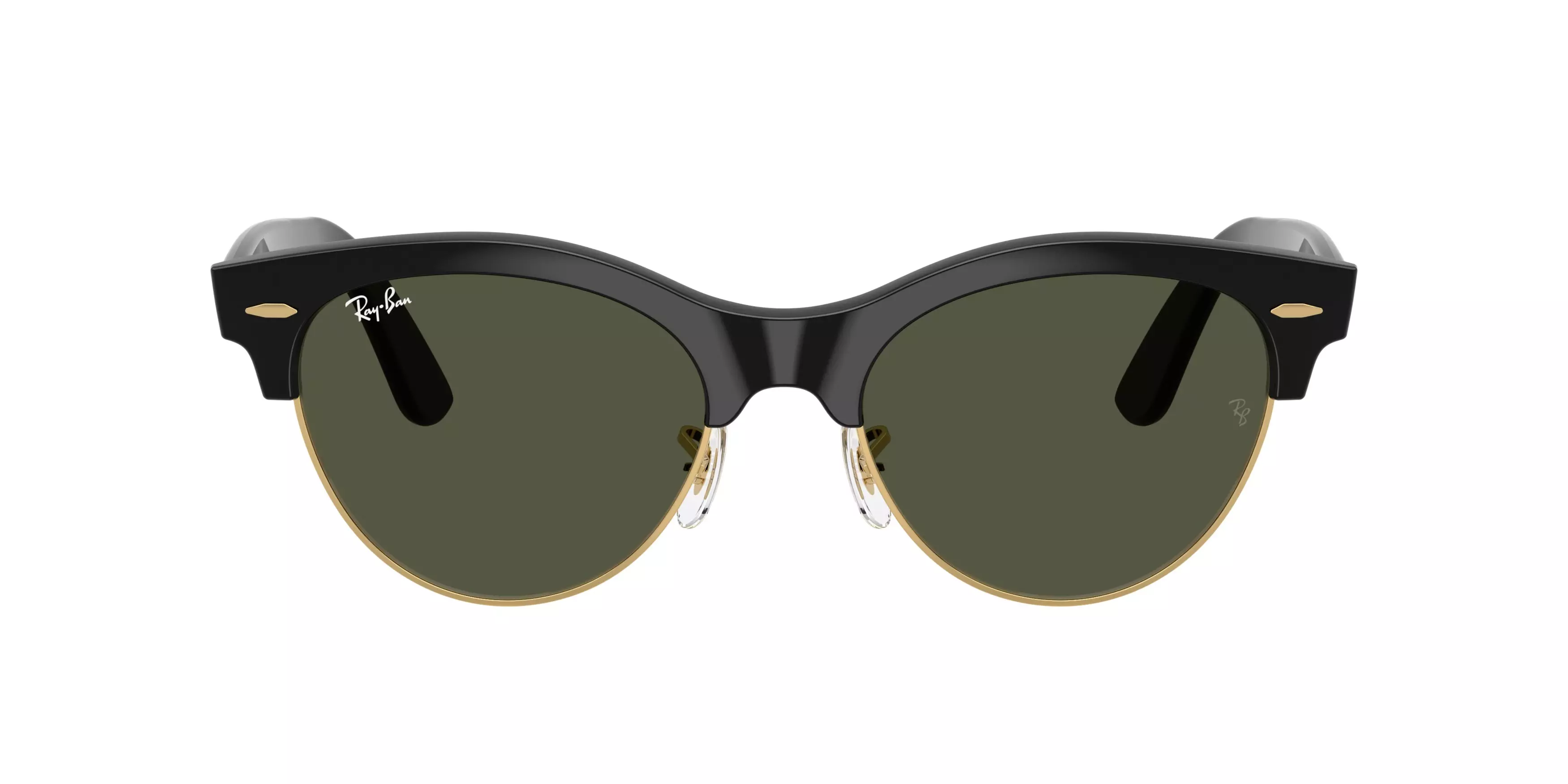 Ray-Ban Clubmaster Way Green Sunglasses - Black - BLACK/GREEN